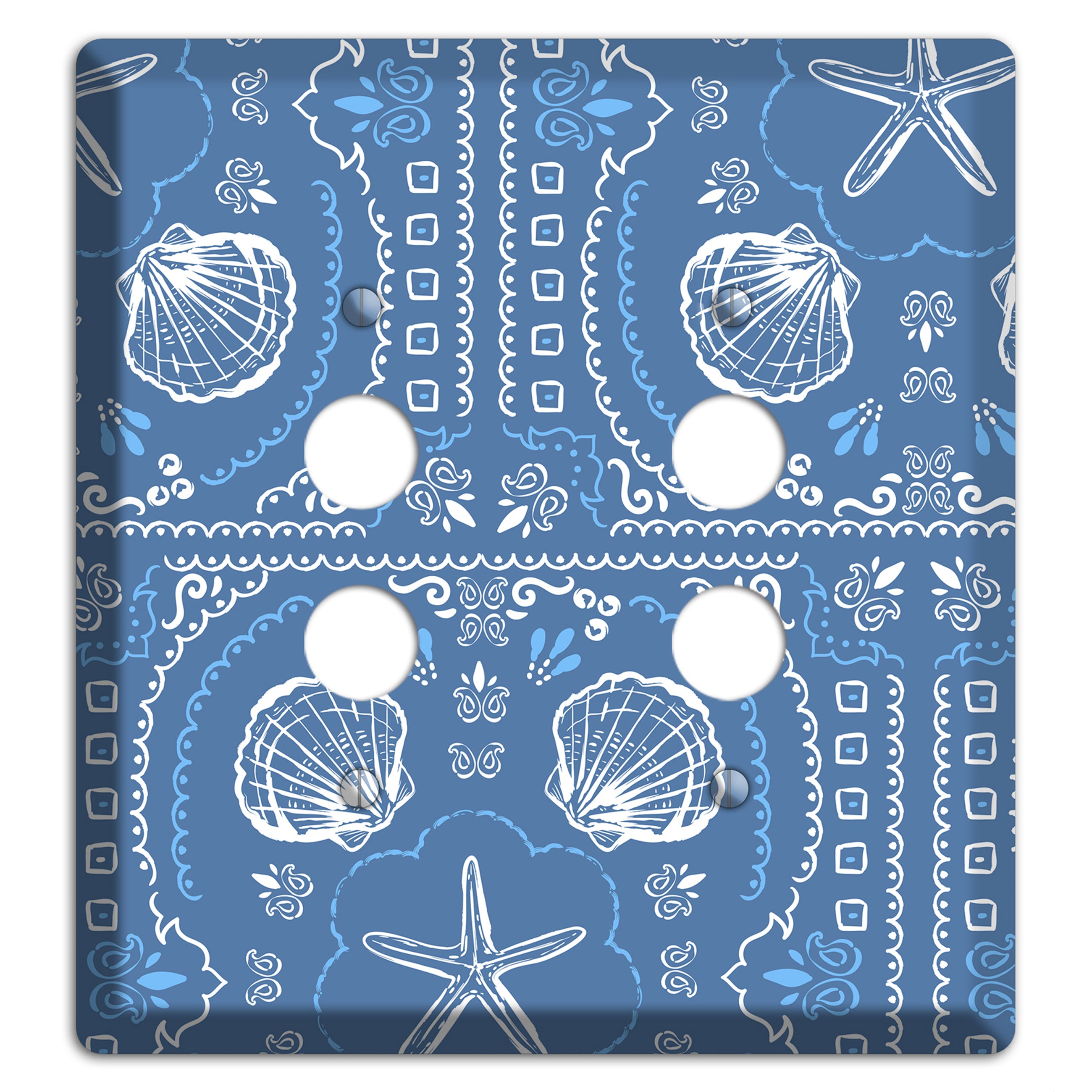 Cerulean Bandana Shore 2 Pushbutton Wallplate