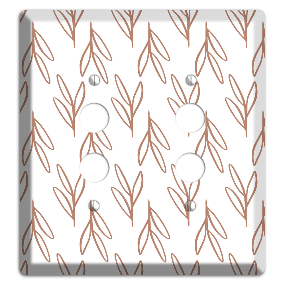 Whisper & Stem 2 Pushbutton Wallplate