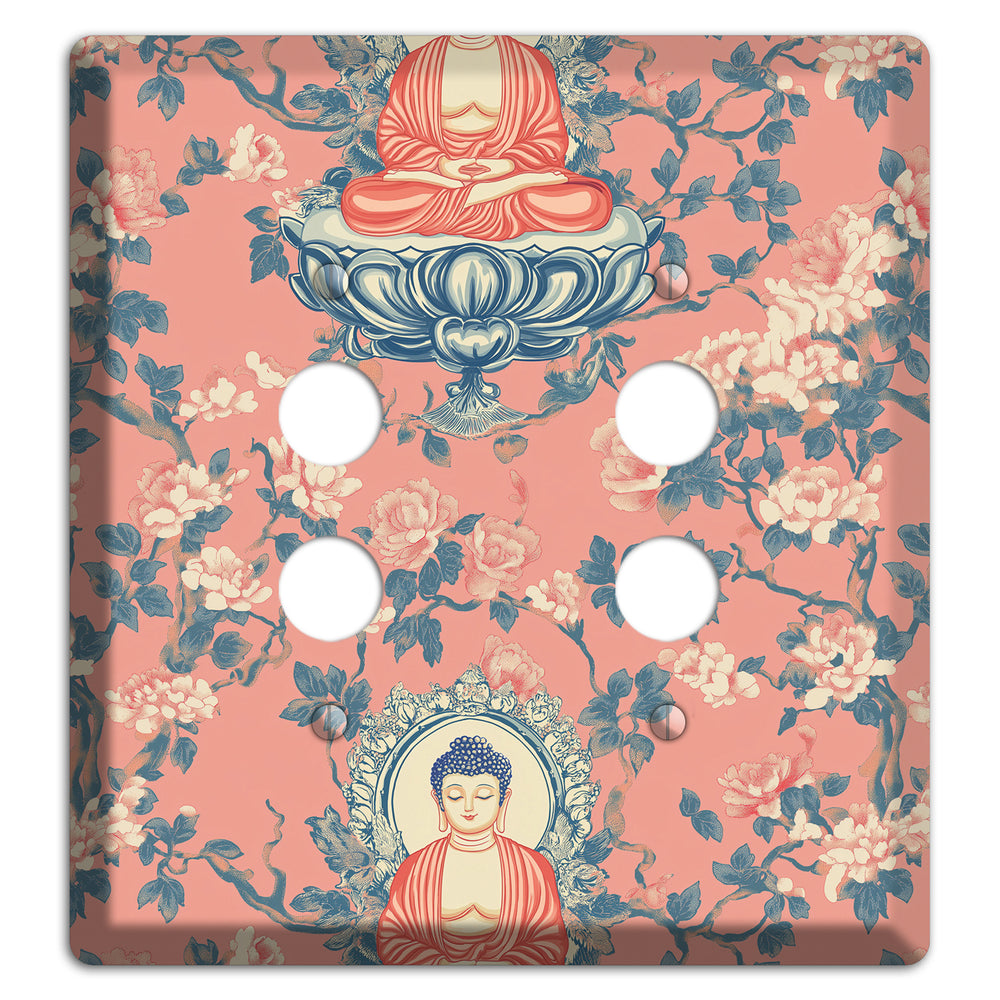 Lotus & Blossom 2 Pushbutton Wallplate