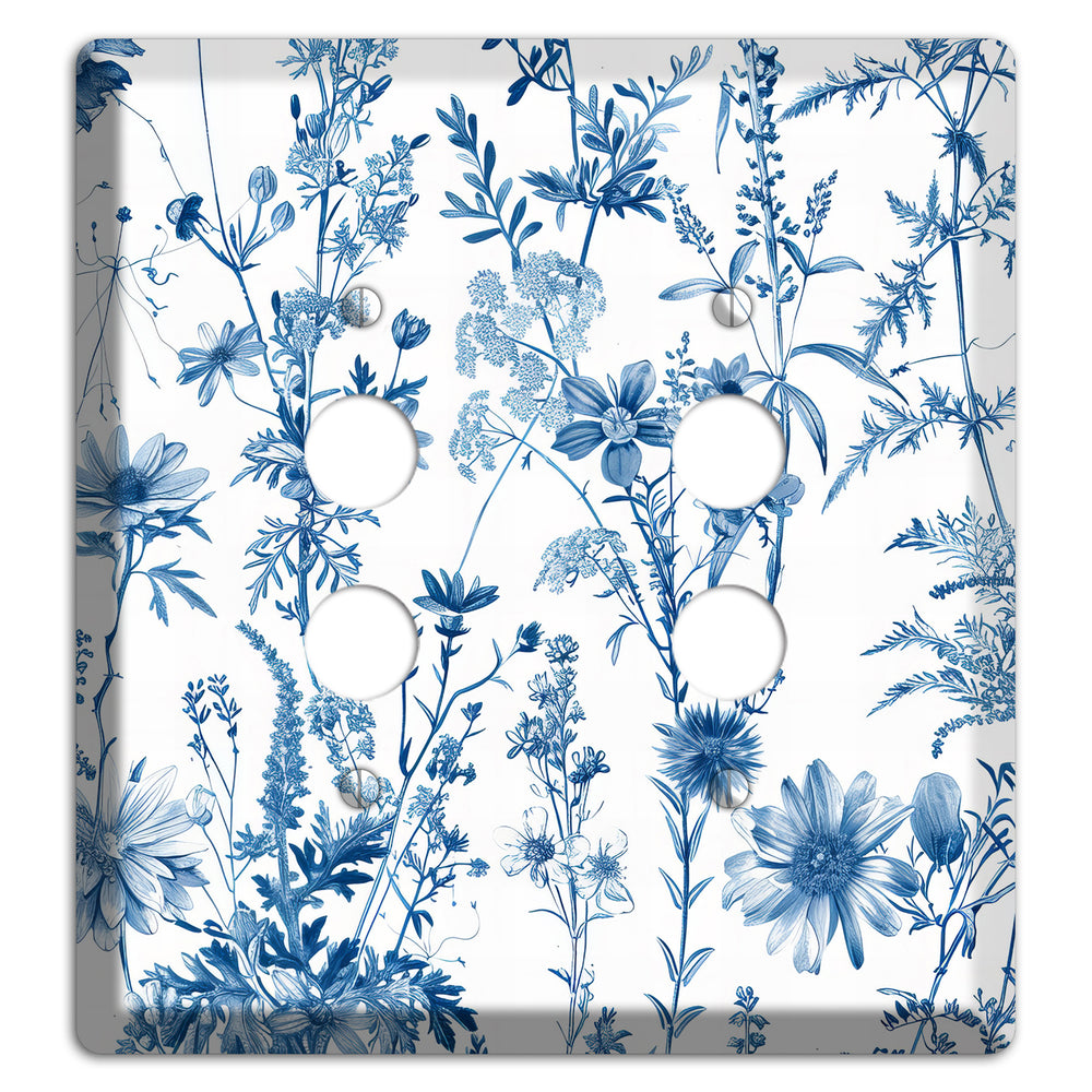 Meadow Pressed Blue 2 Pushbutton Wallplate