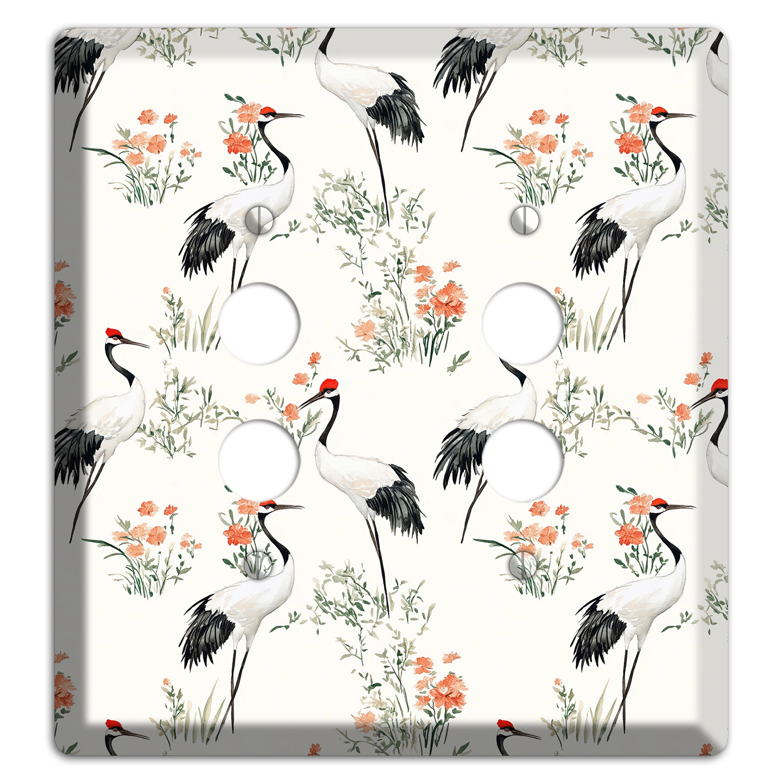 Coral Meadow Flight 2 Pushbutton Wallplate