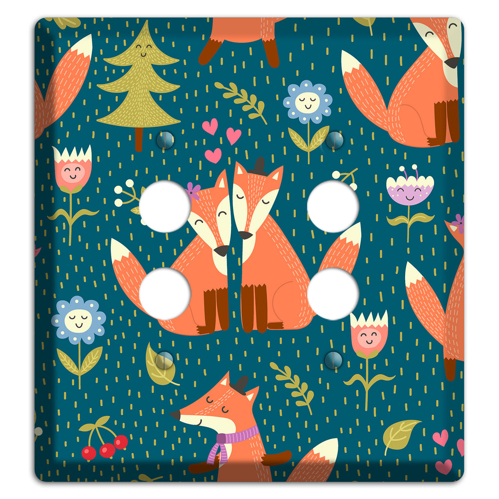 Fox Garden Love 2 Pushbutton Wallplate