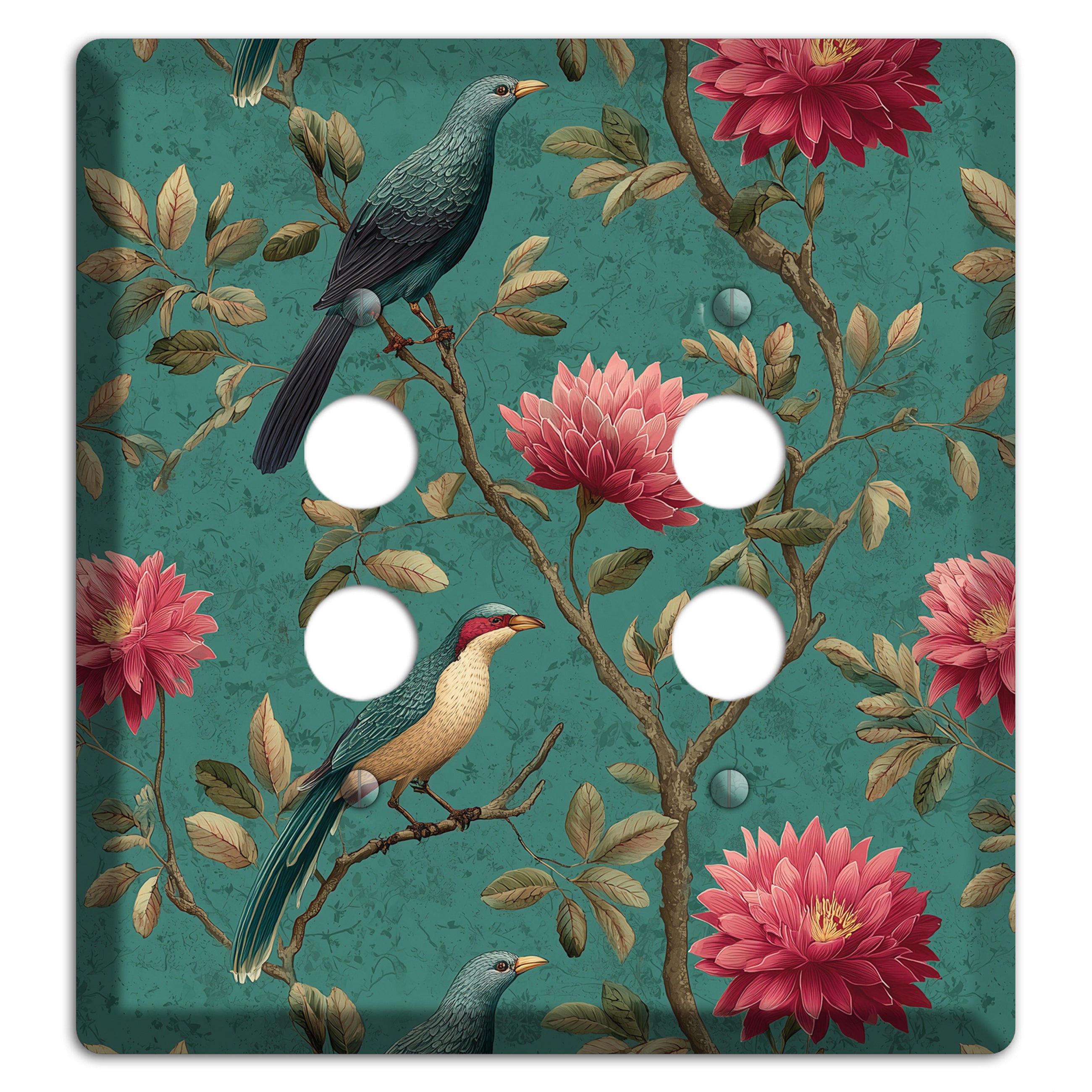 Crimson Perch 2 Pushbutton Wallplate