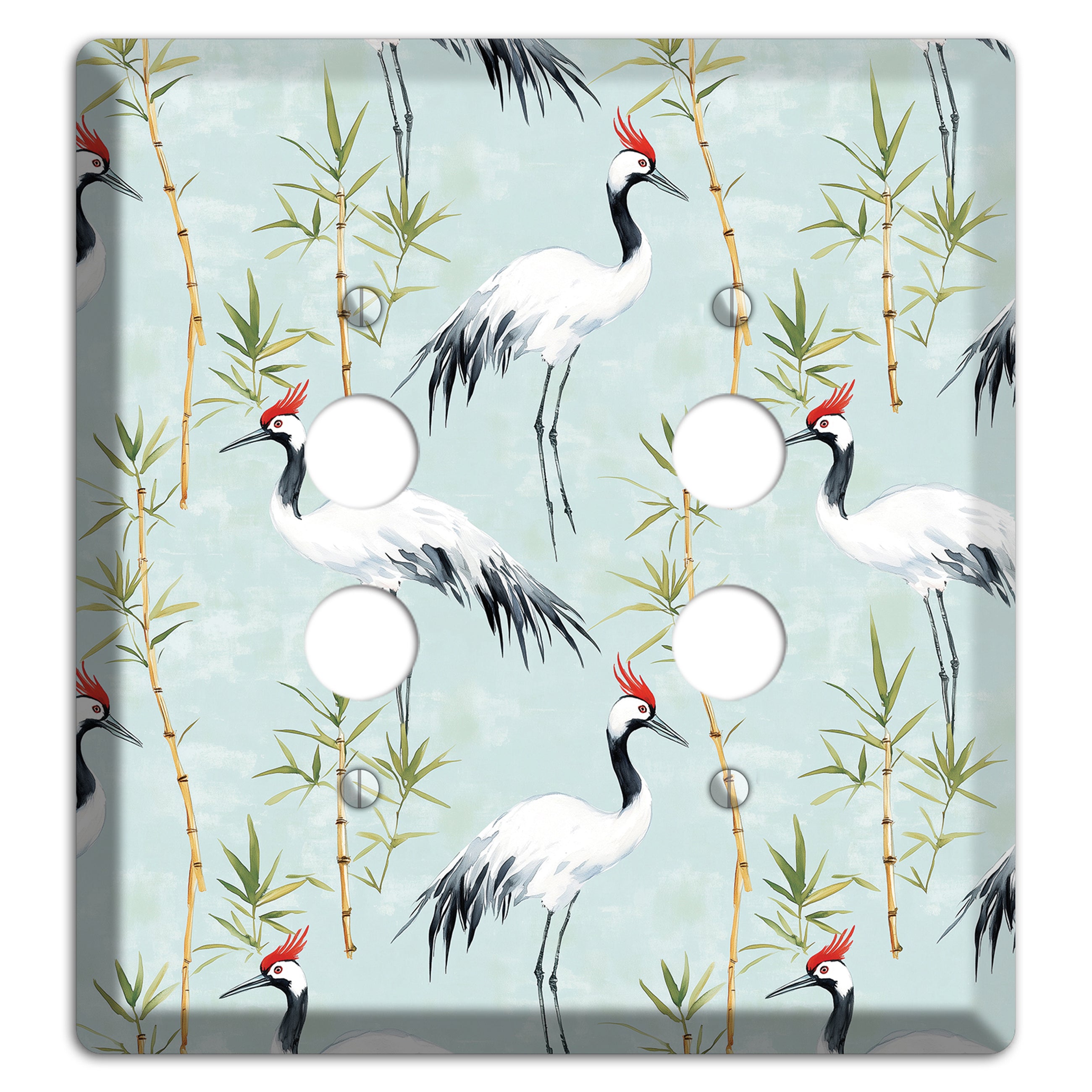 Celadon Bamboo Vigil 2 Pushbutton Wallplate