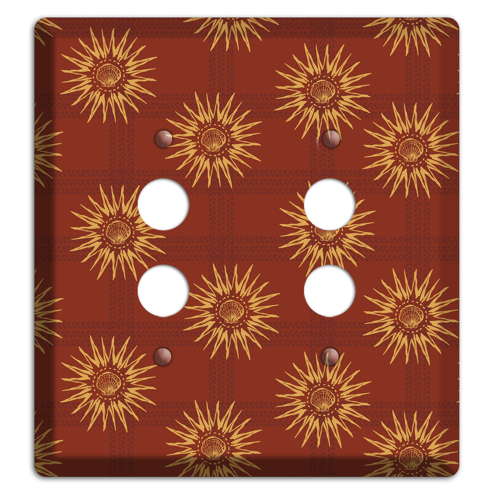 Russet Sun Plaid 2 Pushbutton Wallplate