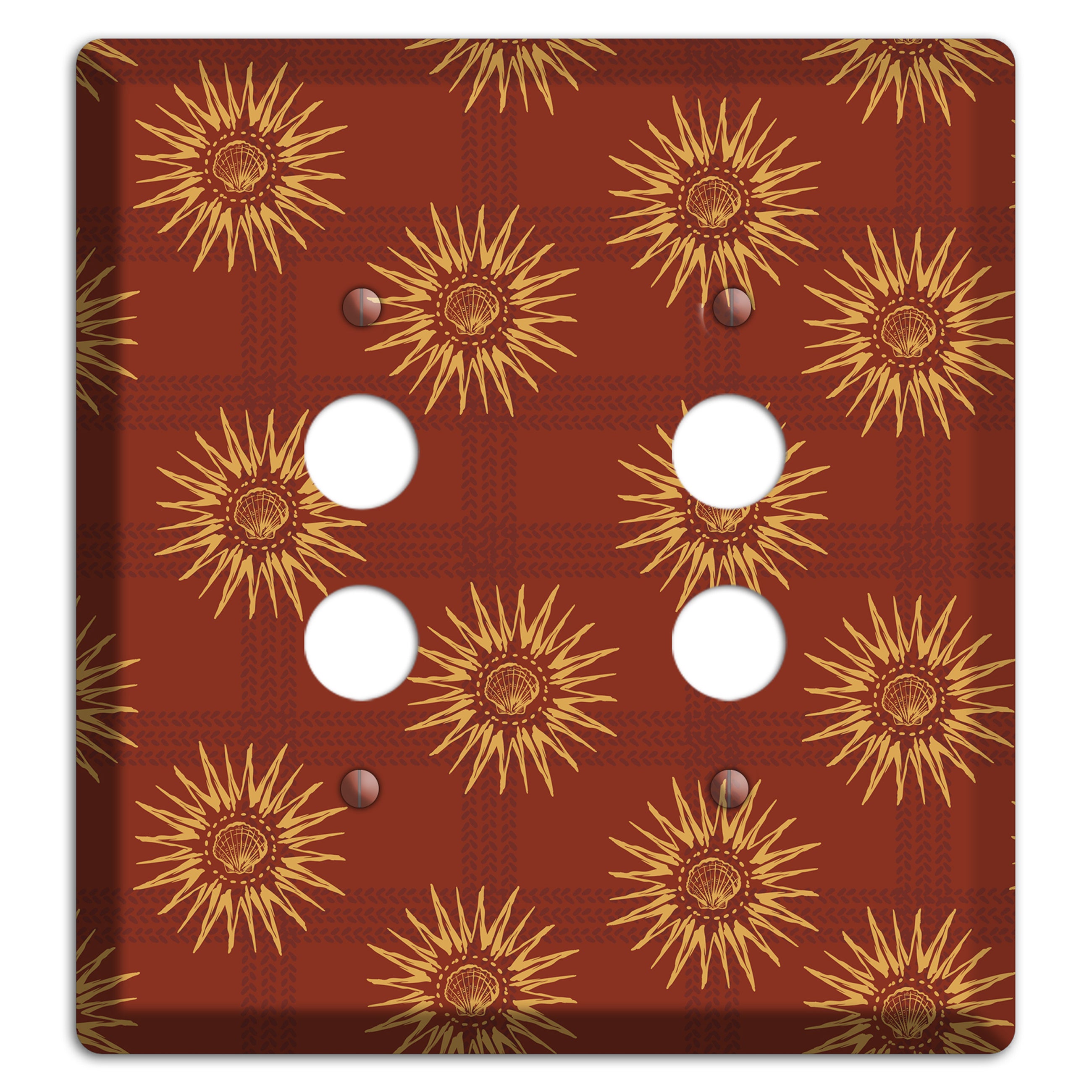 Russet Sun Plaid 2 Pushbutton Wallplate