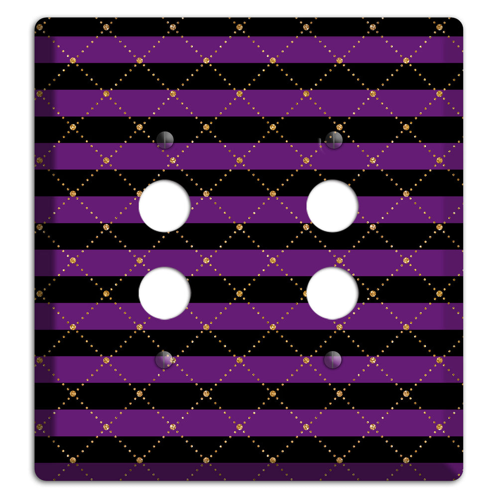 Striped Harlequin Glow 2 Pushbutton Wallplate