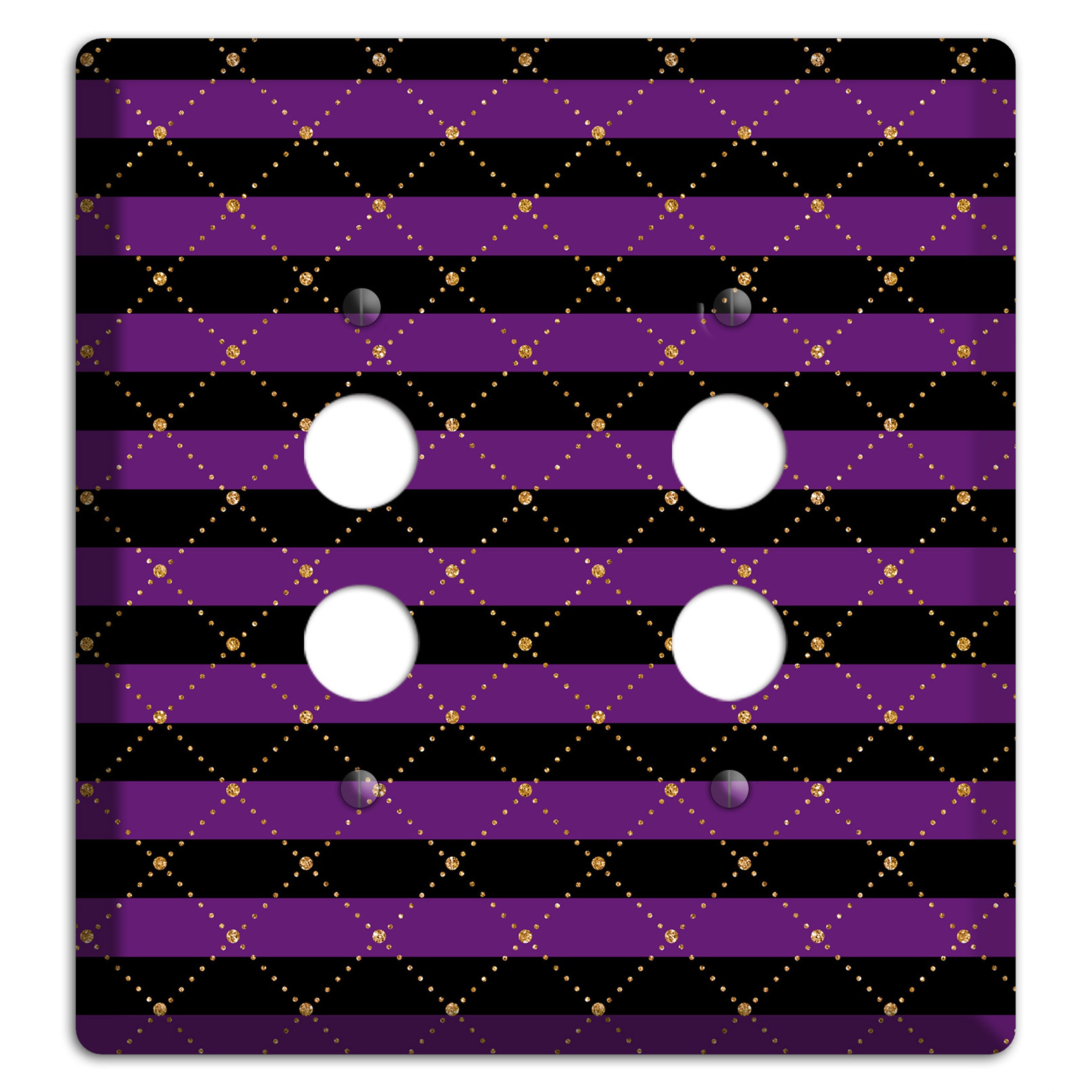 Striped Harlequin Glow 2 Pushbutton Wallplate