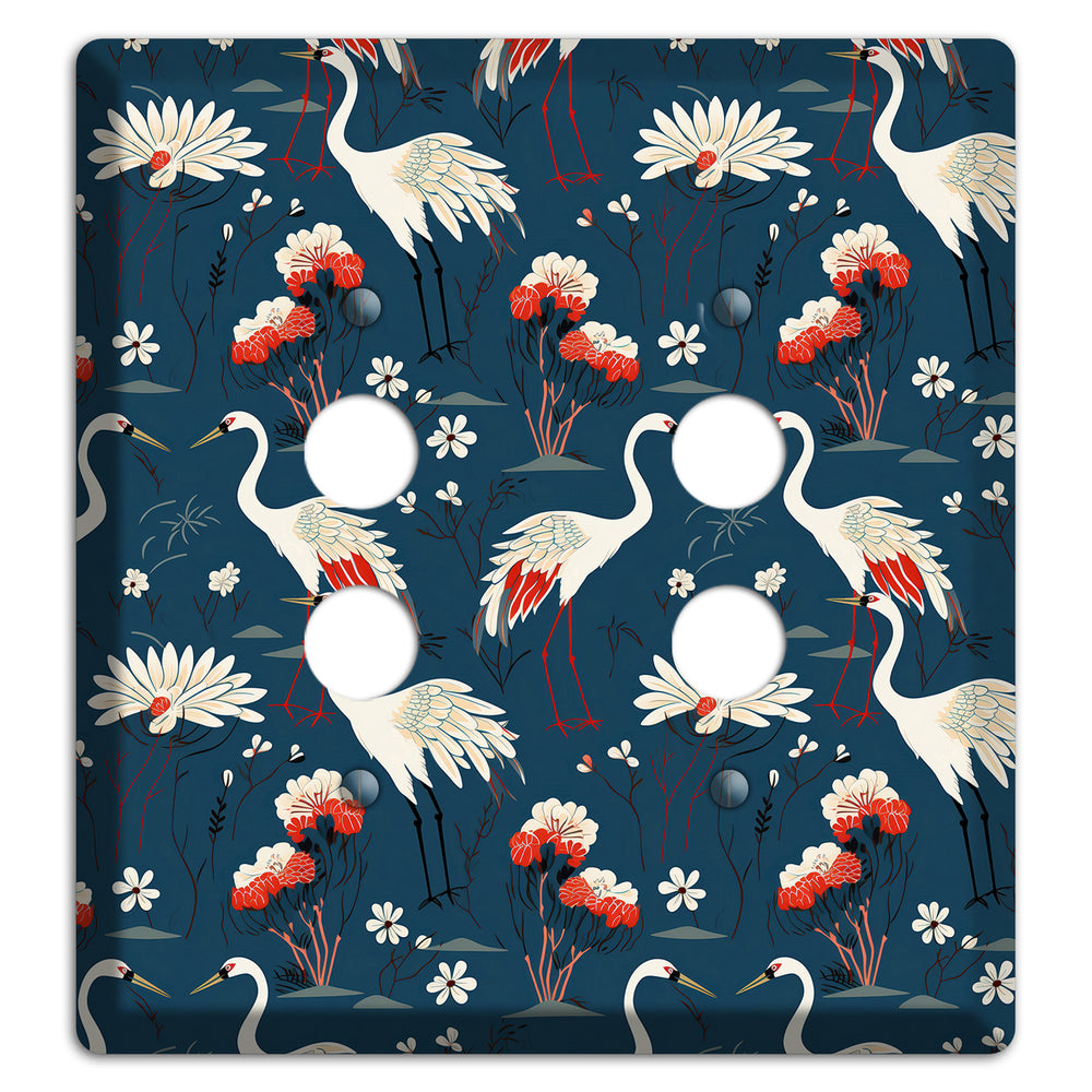 Sapphire Crane Meadow 2 Pushbutton Wallplate