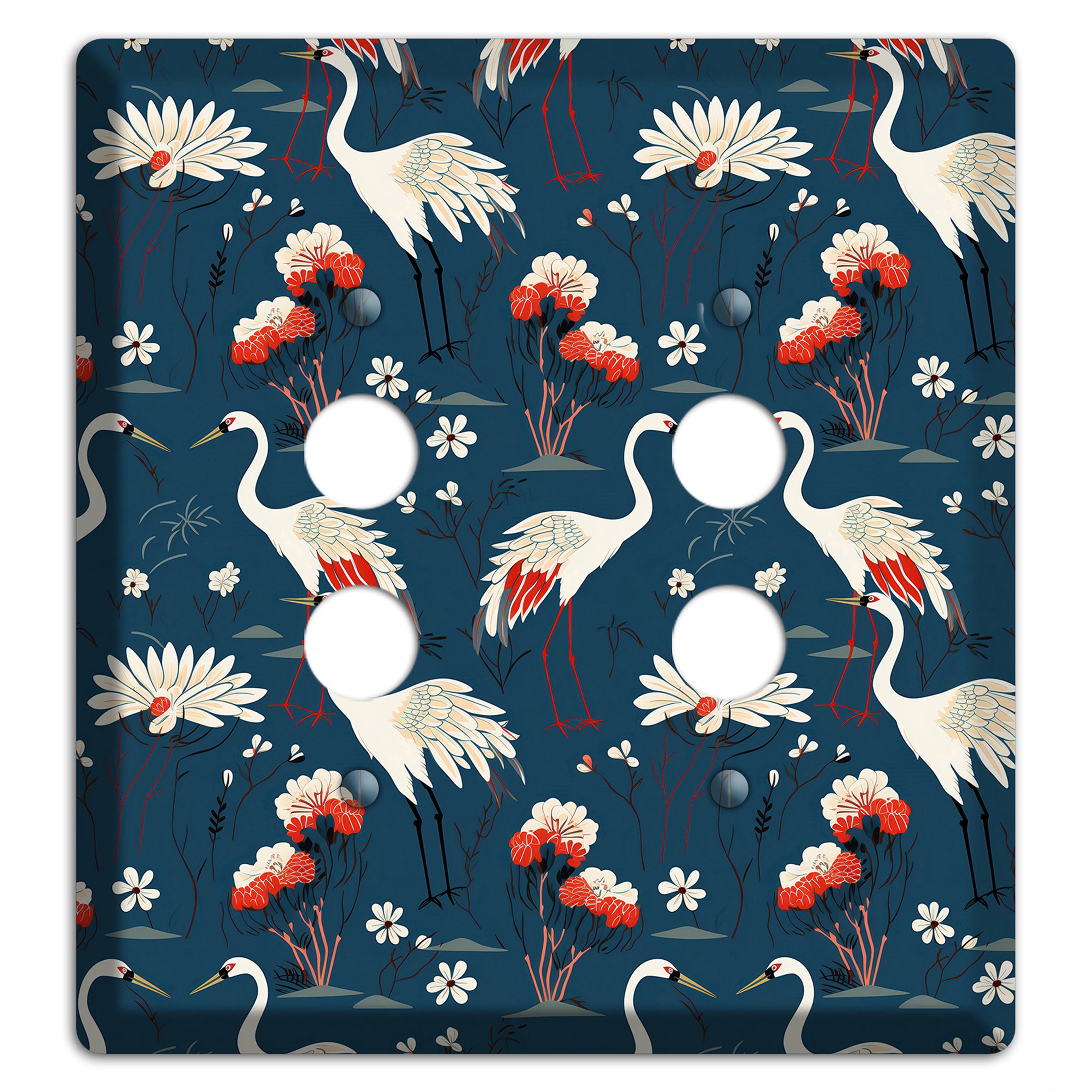 Sapphire Crane Meadow 2 Pushbutton Wallplate