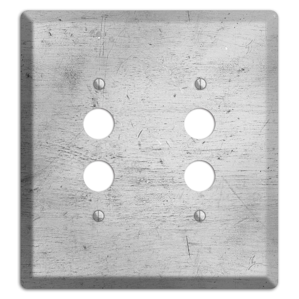 Silver Deck 2 Pushbutton Wallplate