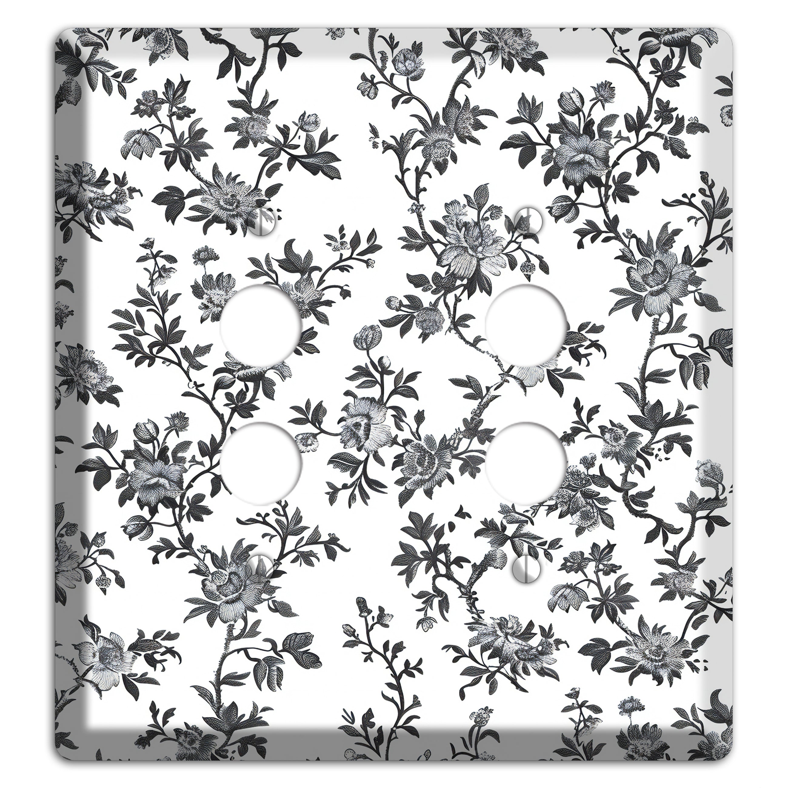 Ink & Ivory Trellis 2 Pushbutton Wallplate