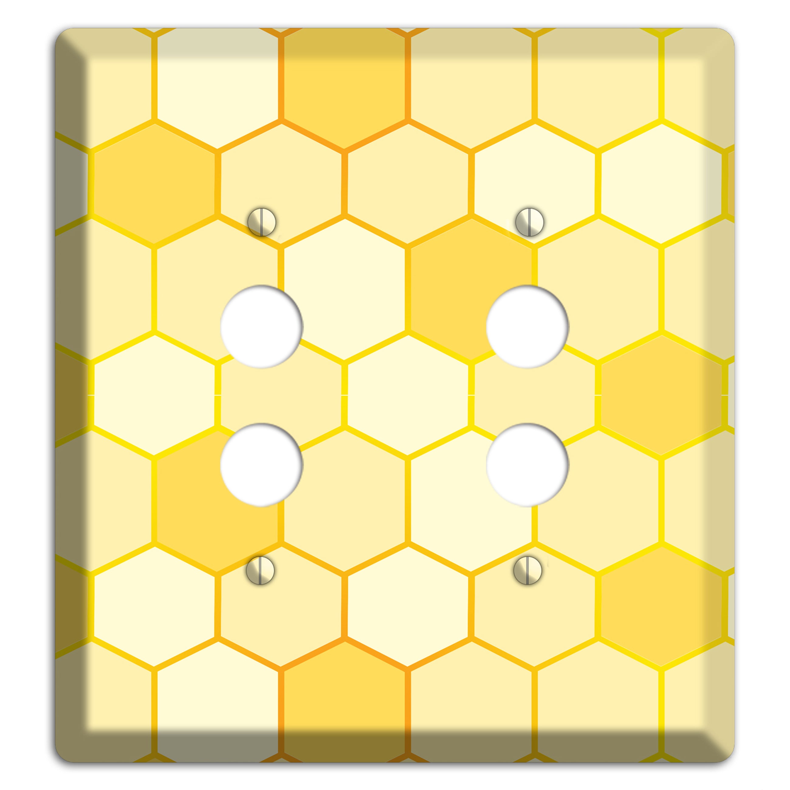 Hollow Amber Grid 2 Pushbutton Wallplate