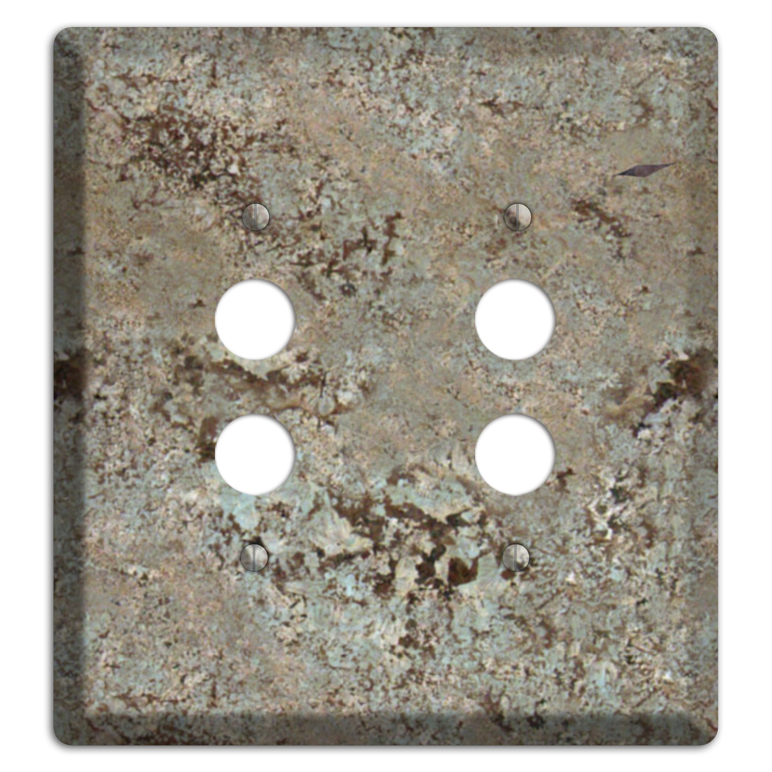 Delicatus White Granite 2 Pushbutton Wallplate