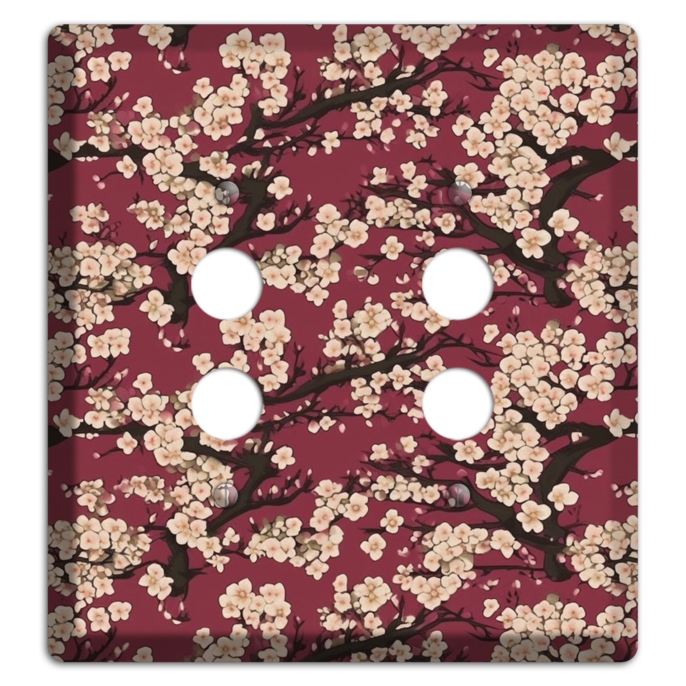 Crimson Plum Drift 2 Pushbutton Wallplate
