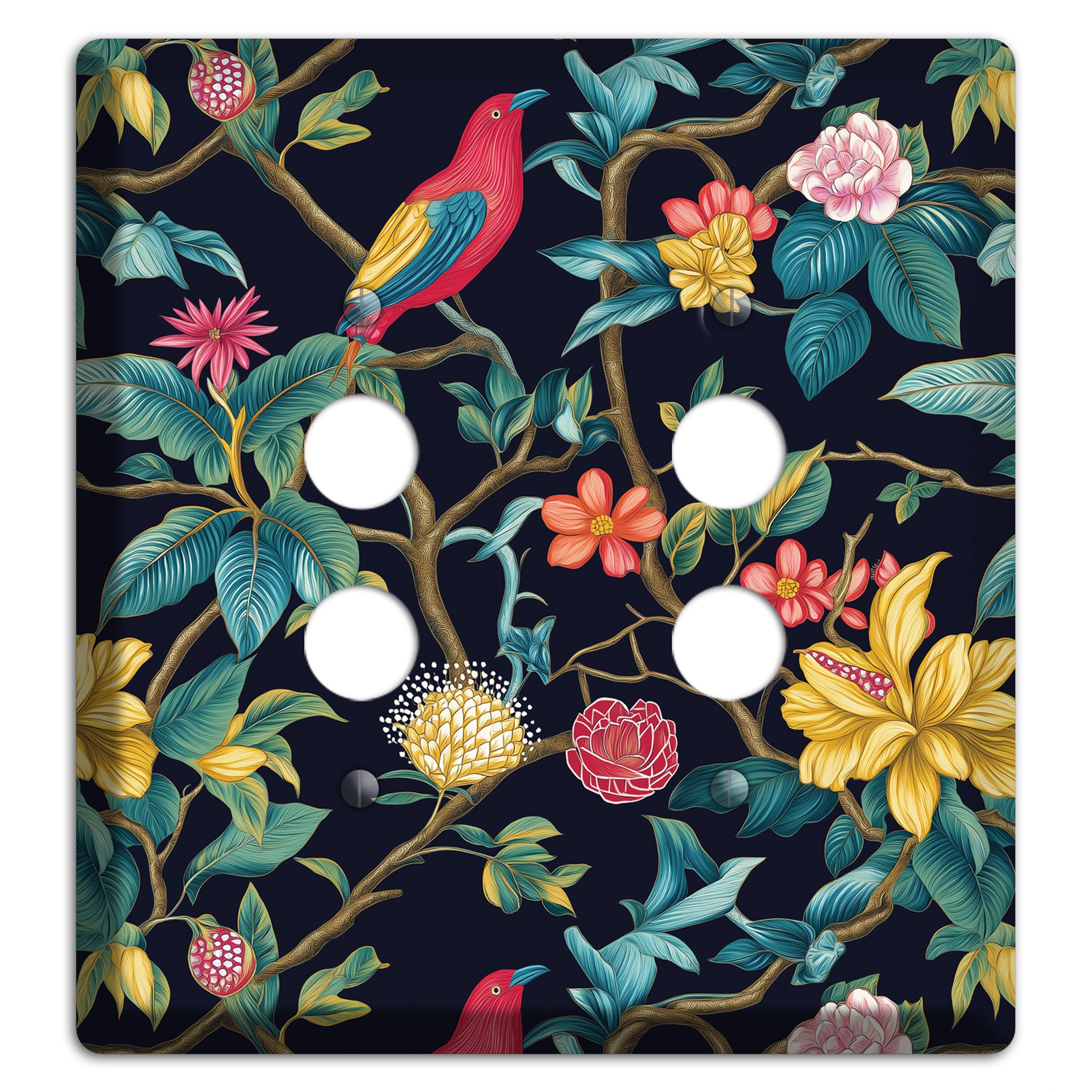 Scarlet Perch 2 Pushbutton Wallplate