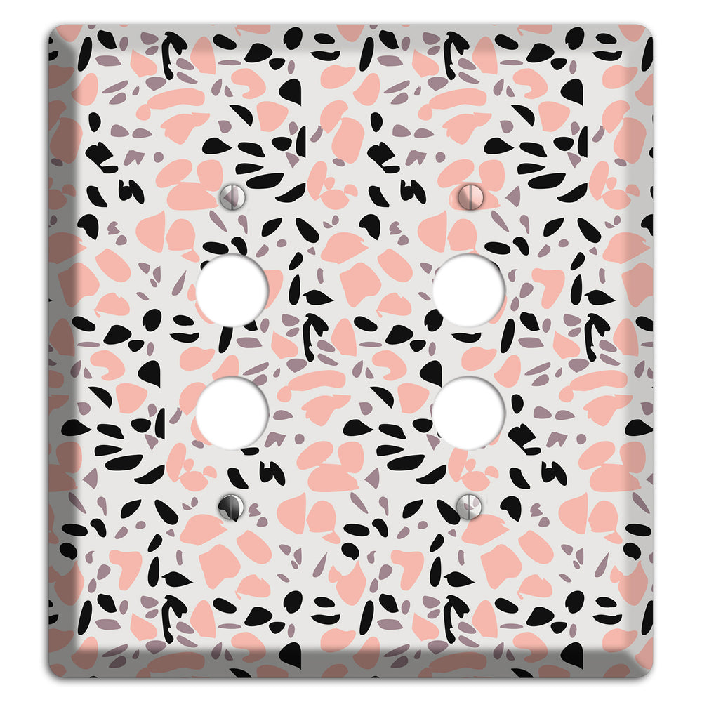 Rose Noir Confetti 2 Pushbutton Wallplate