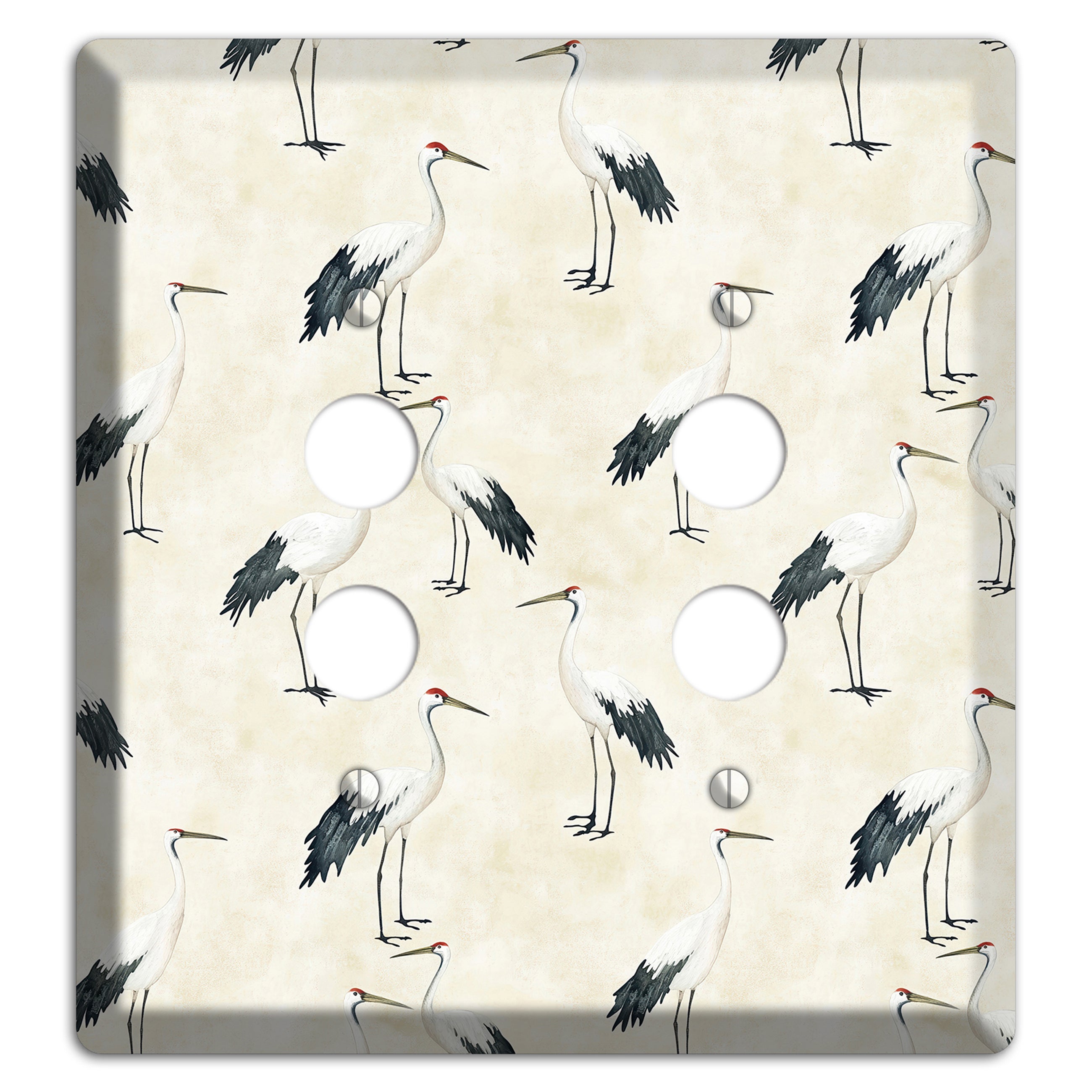 Pearl Crane Garden 2 Pushbutton Wallplate