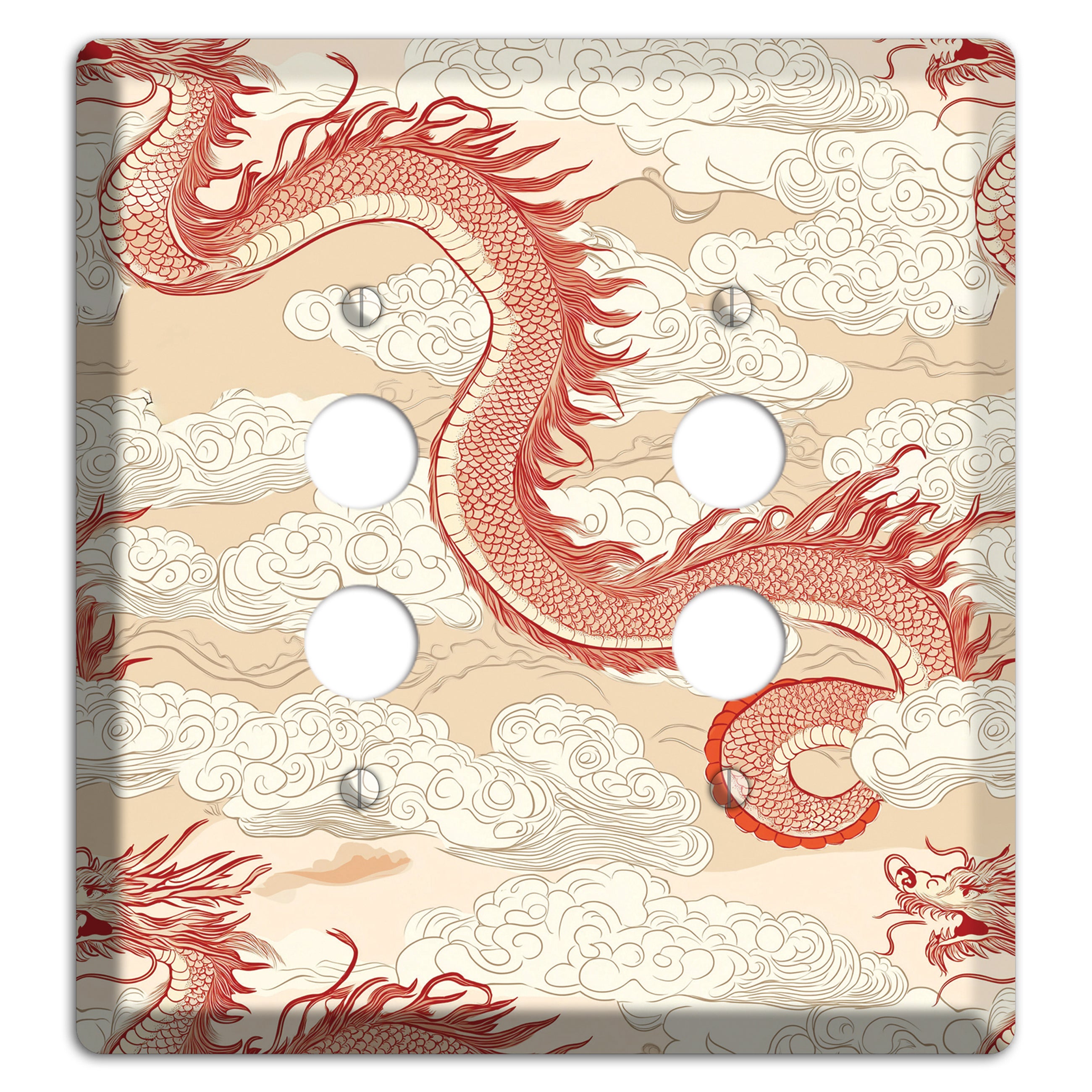 Celestial Dragon Dance 2 Pushbutton Wallplate