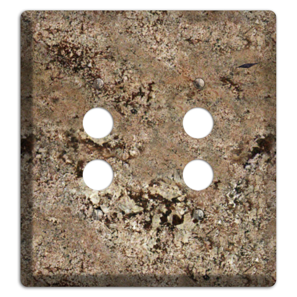 Crema Bordeaux Granite 2 Pushbutton Wallplate