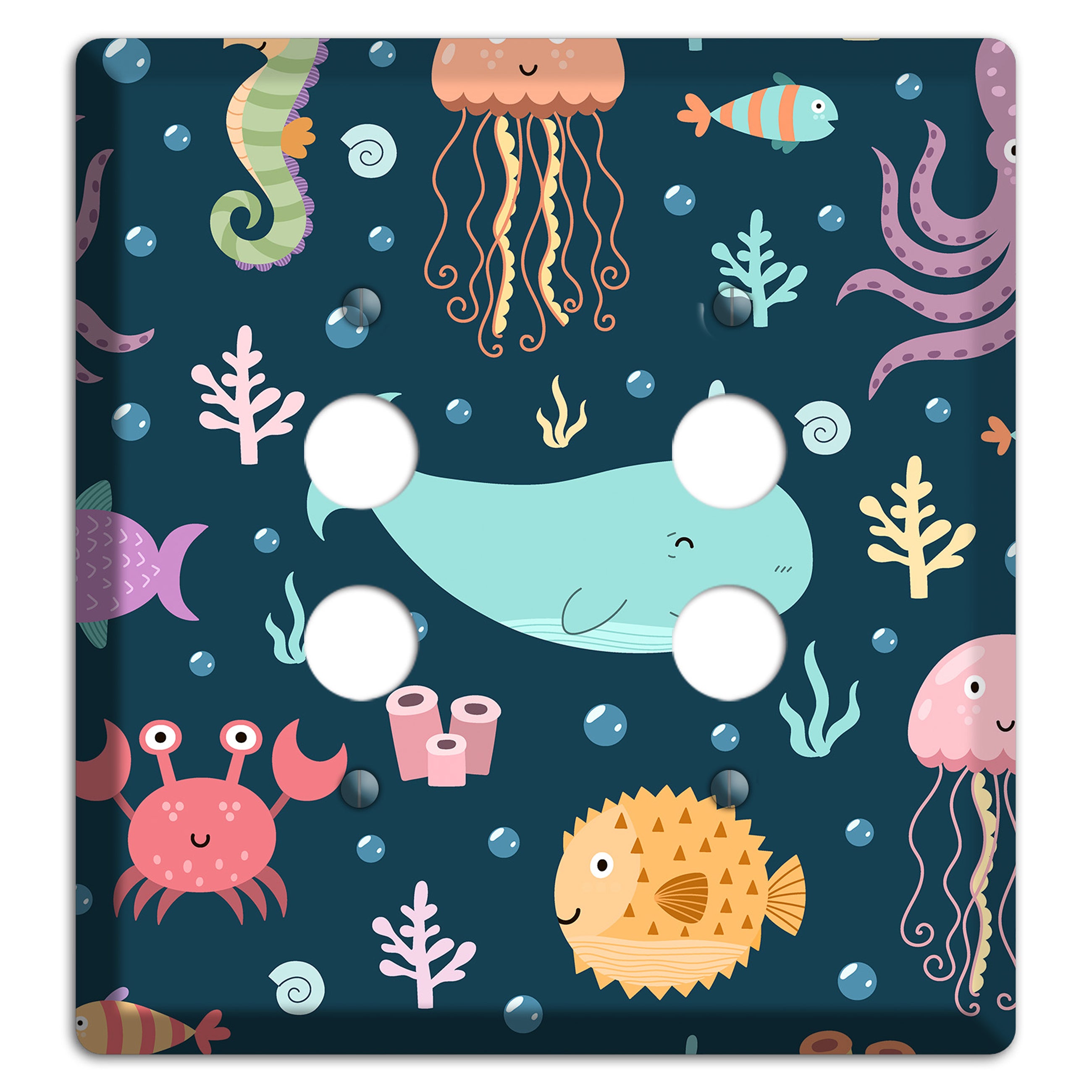 Deep Sea Cuties 2 Pushbutton Wallplate