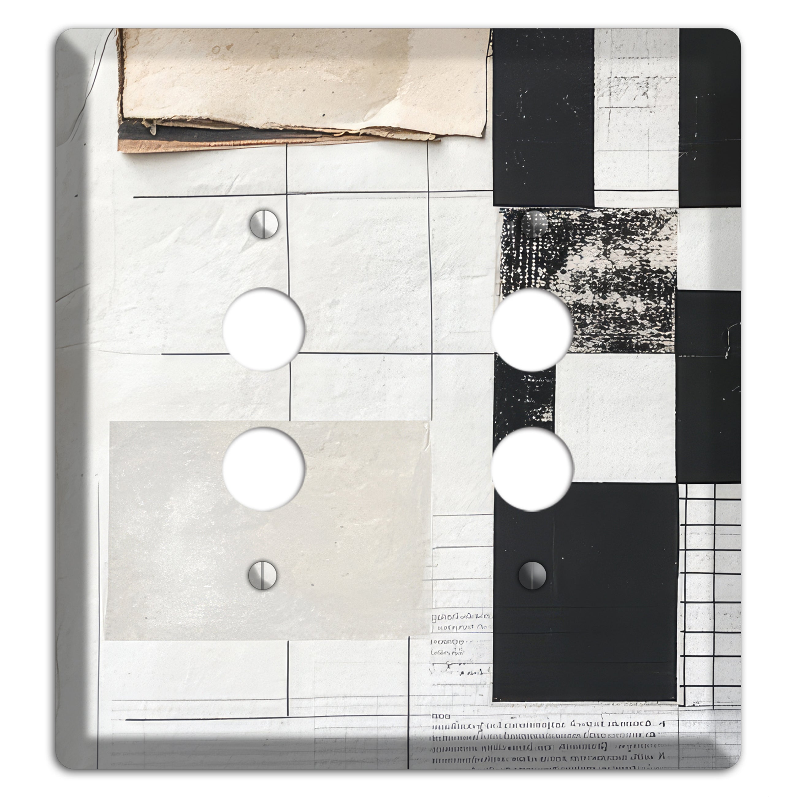 Torn Ledger Fragments 2 Pushbutton Wallplate
