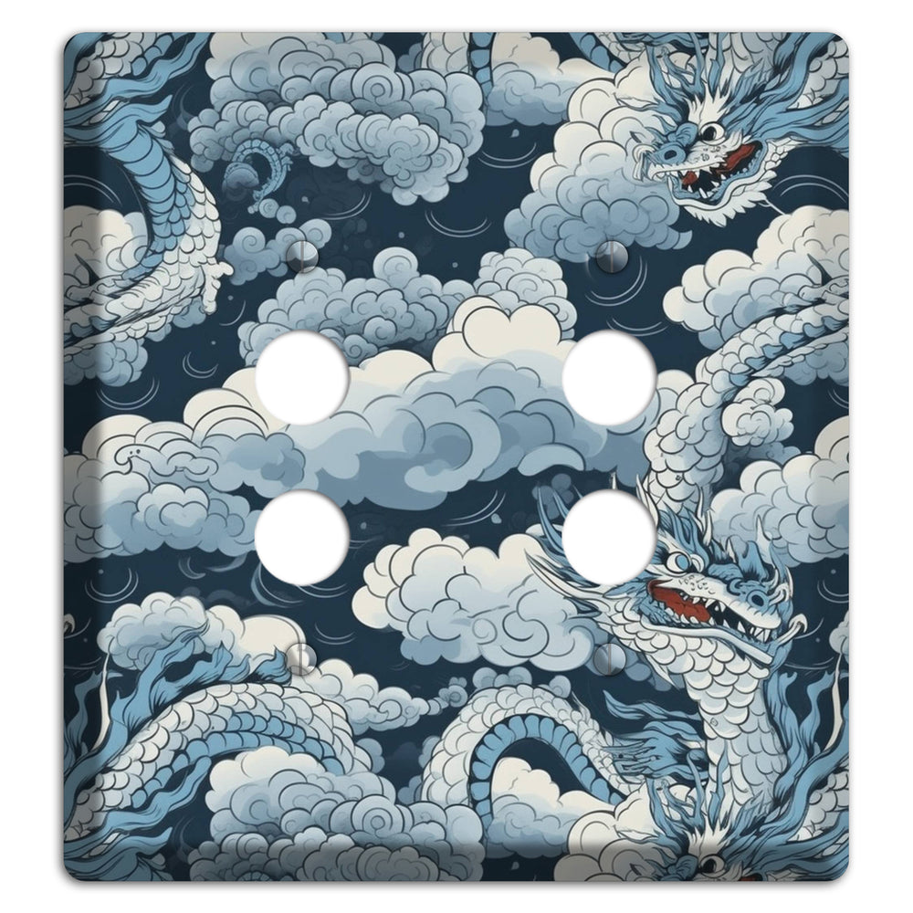Storm Serpent Rising 2 Pushbutton Wallplate