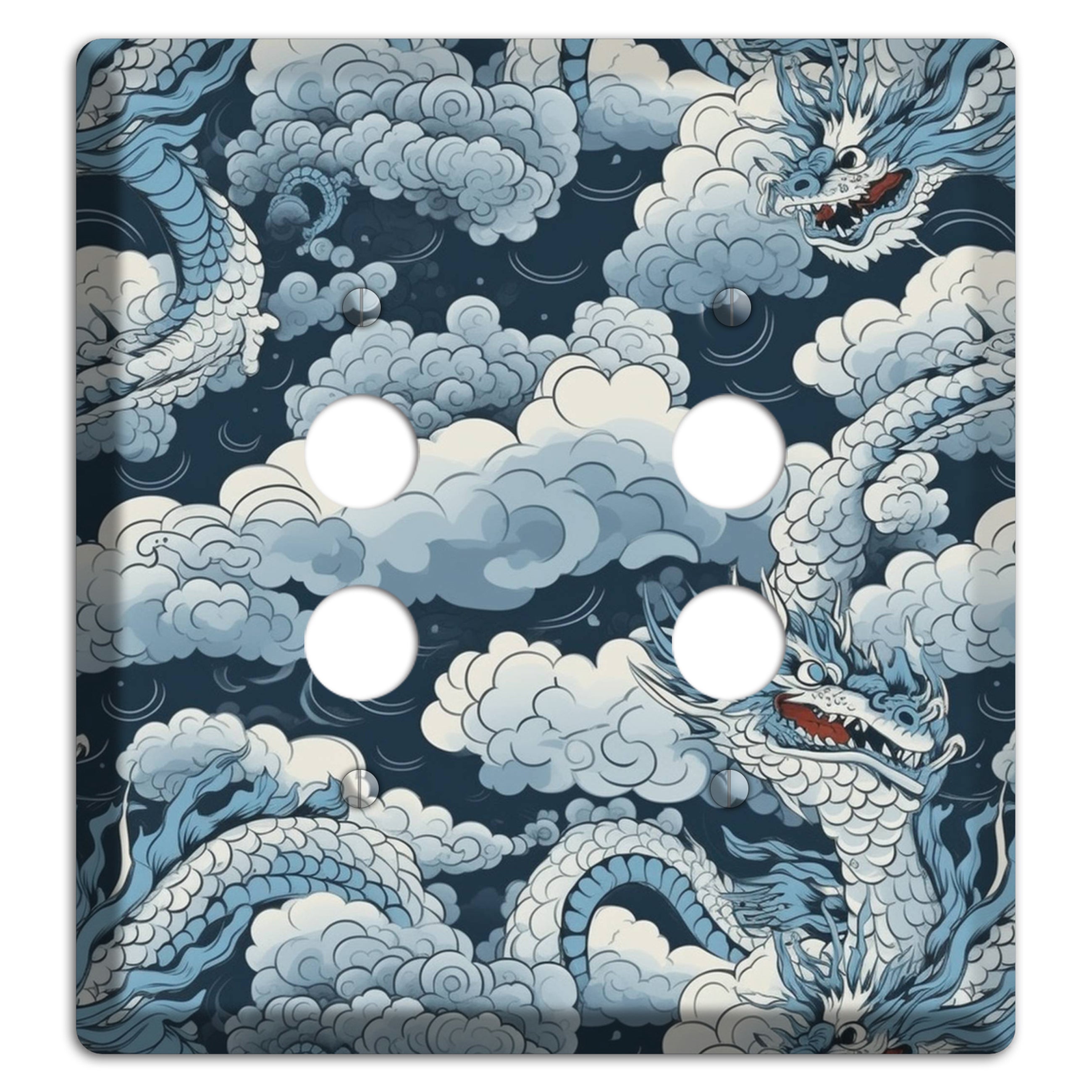 Storm Serpent Rising 2 Pushbutton Wallplate