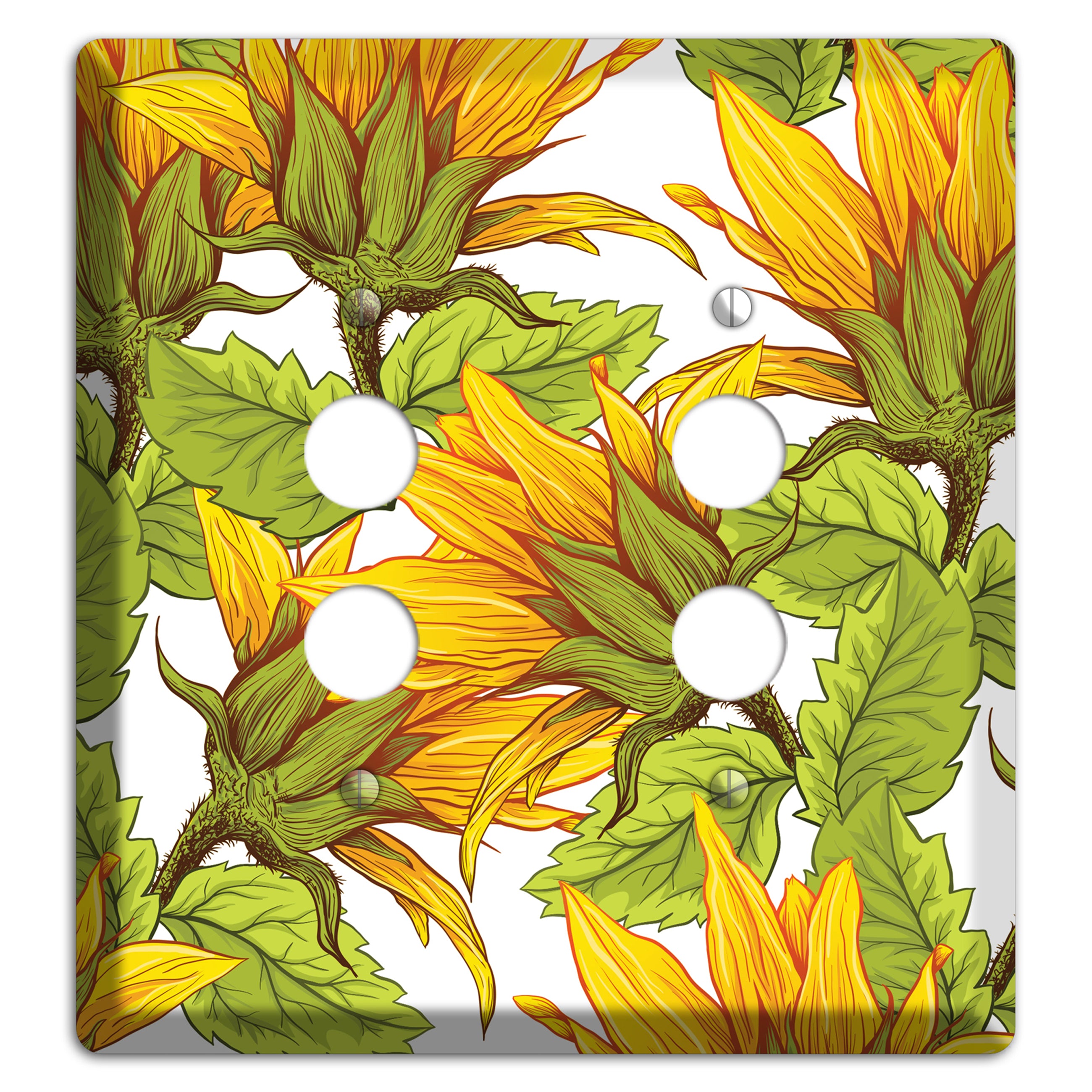 Golden Bloom Scatter 2 Pushbutton Wallplate