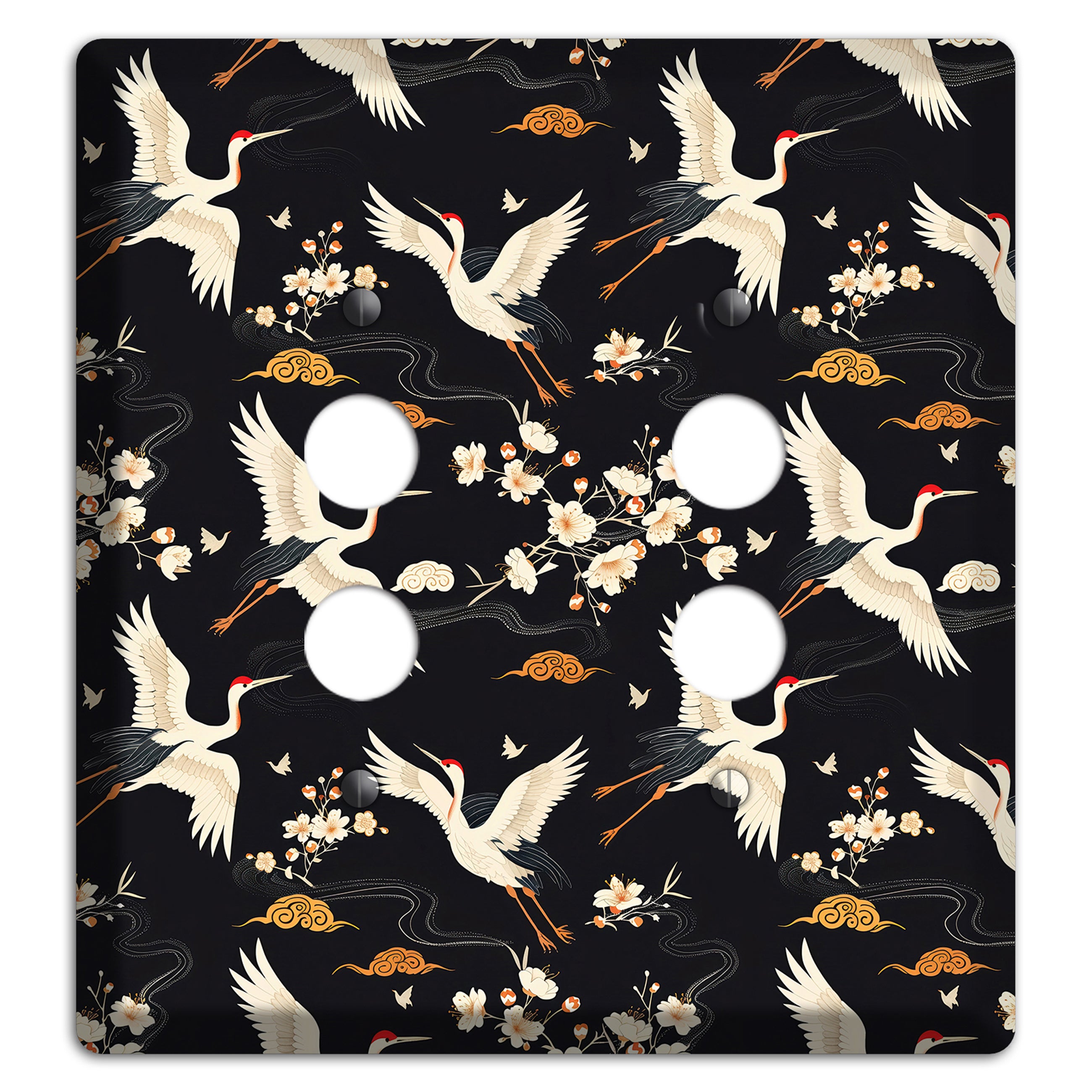 Obsidian Crane Nocturne 2 Pushbutton Wallplate