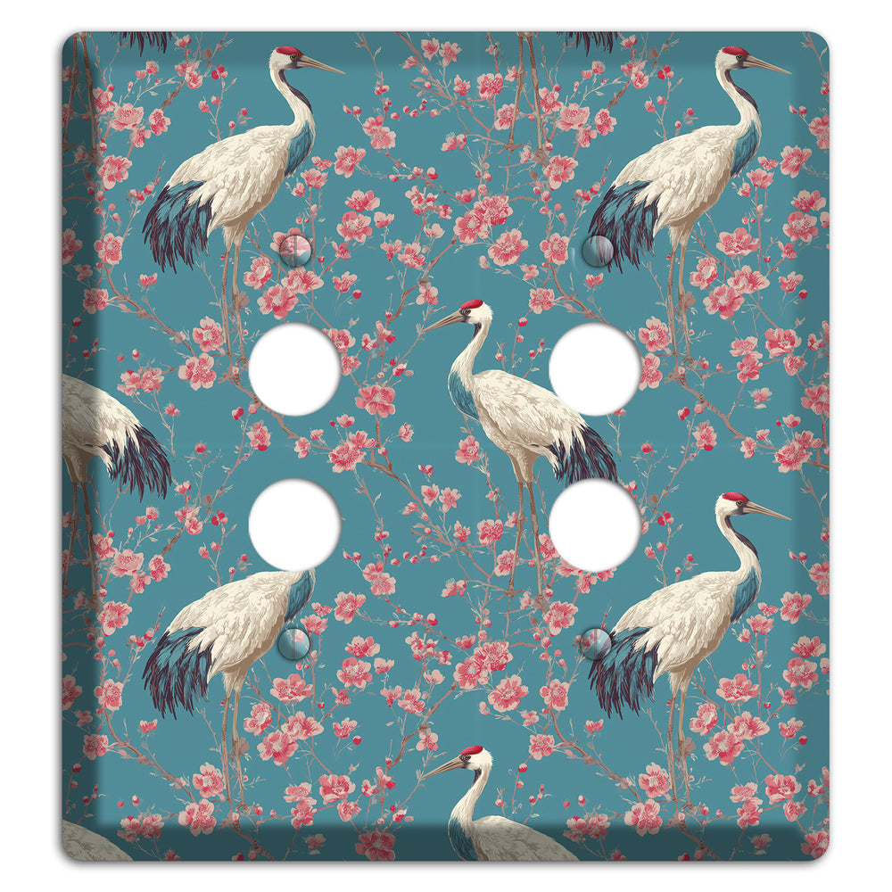Azure Blossom Vigil 2 Pushbutton Wallplate