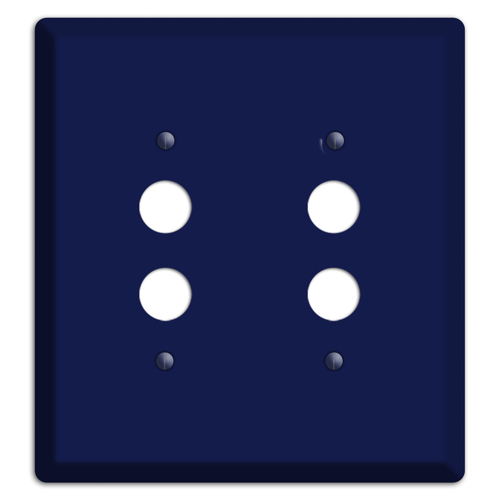 Baxter Midnight Navy Solid 2 Pushbutton Wallplate