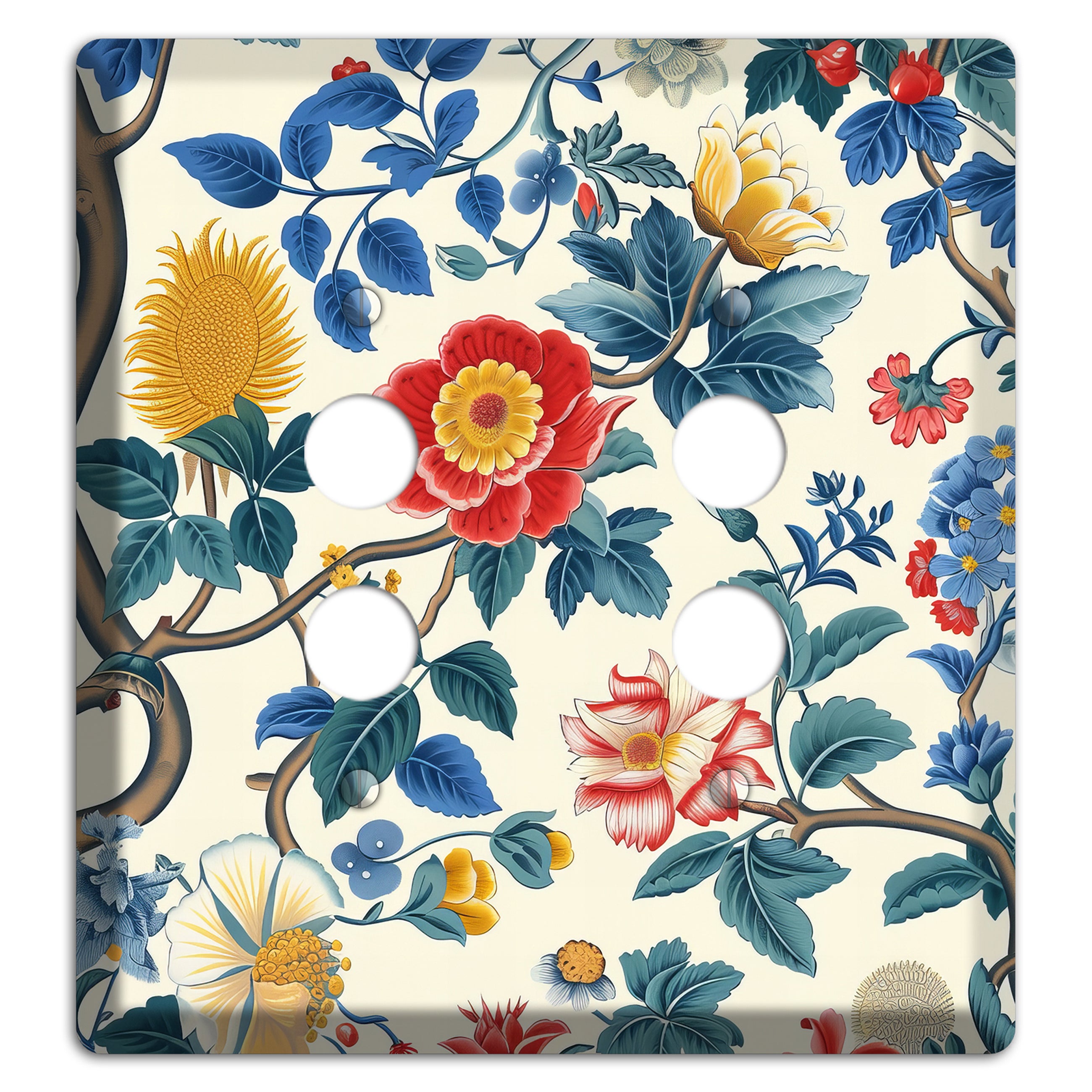 Tangled Bloom Tapestry 2 Pushbutton Wallplate