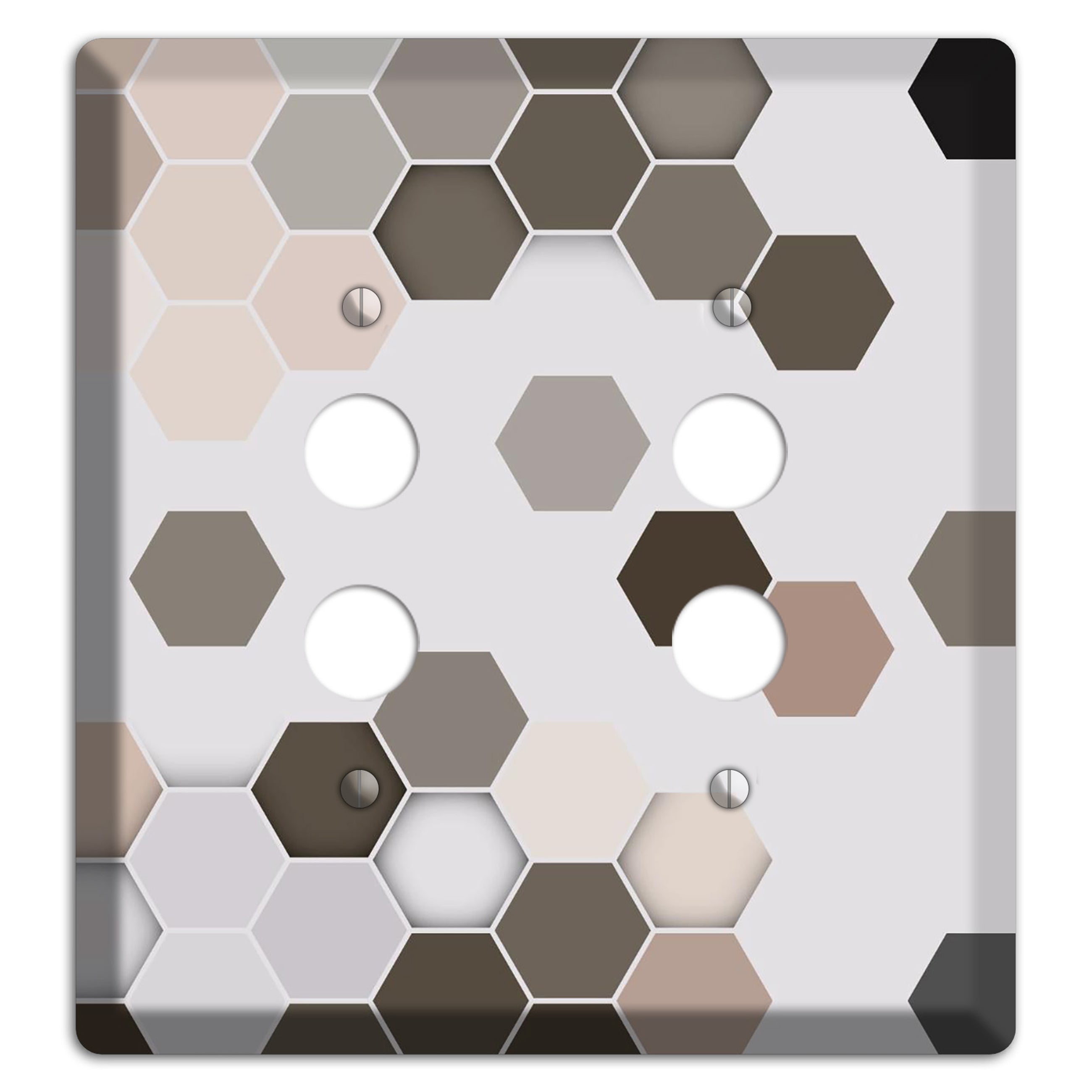 Hex Grid – Cool Slate 2 Pushbutton Wallplate