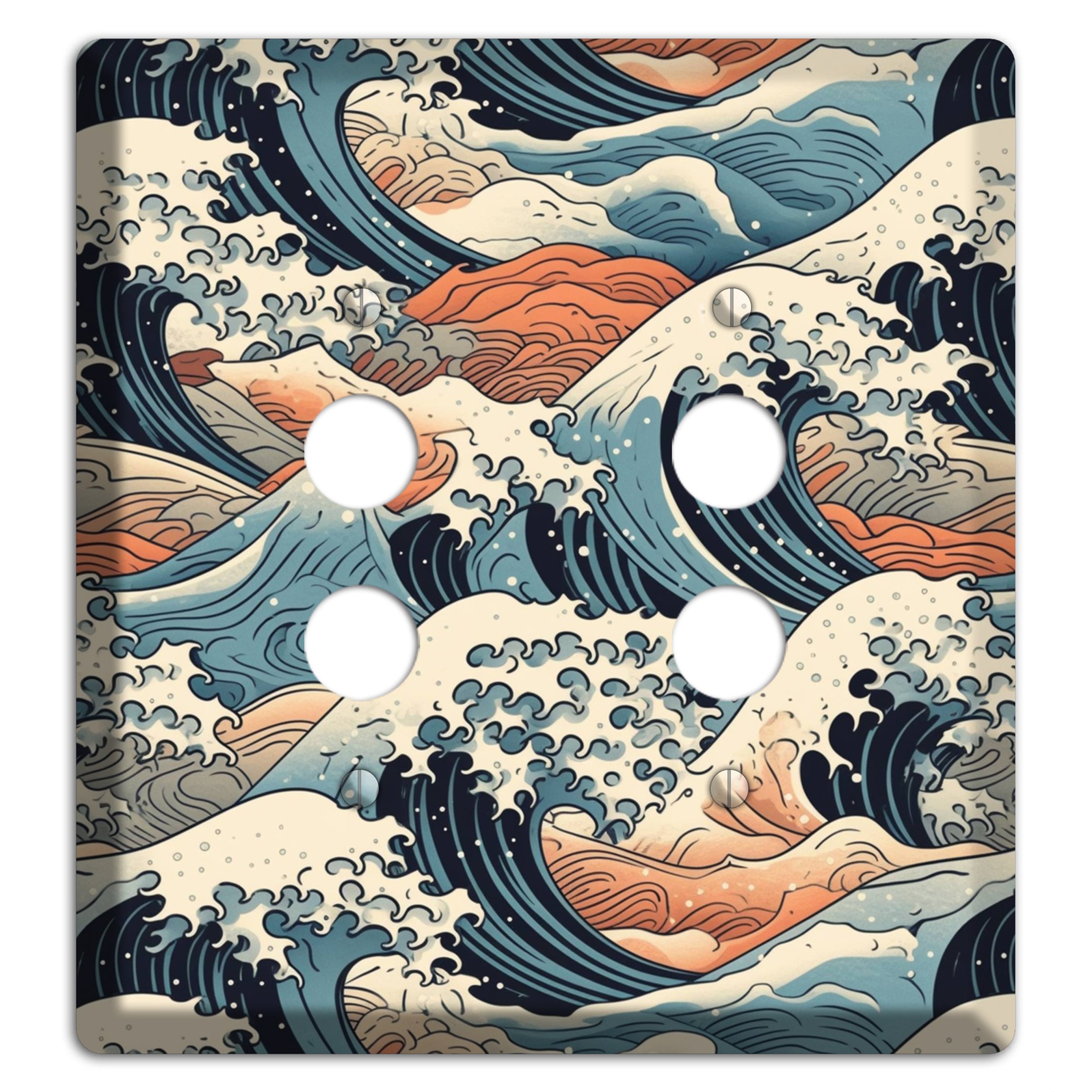 Crashing Tide Scroll 2 Pushbutton Wallplate