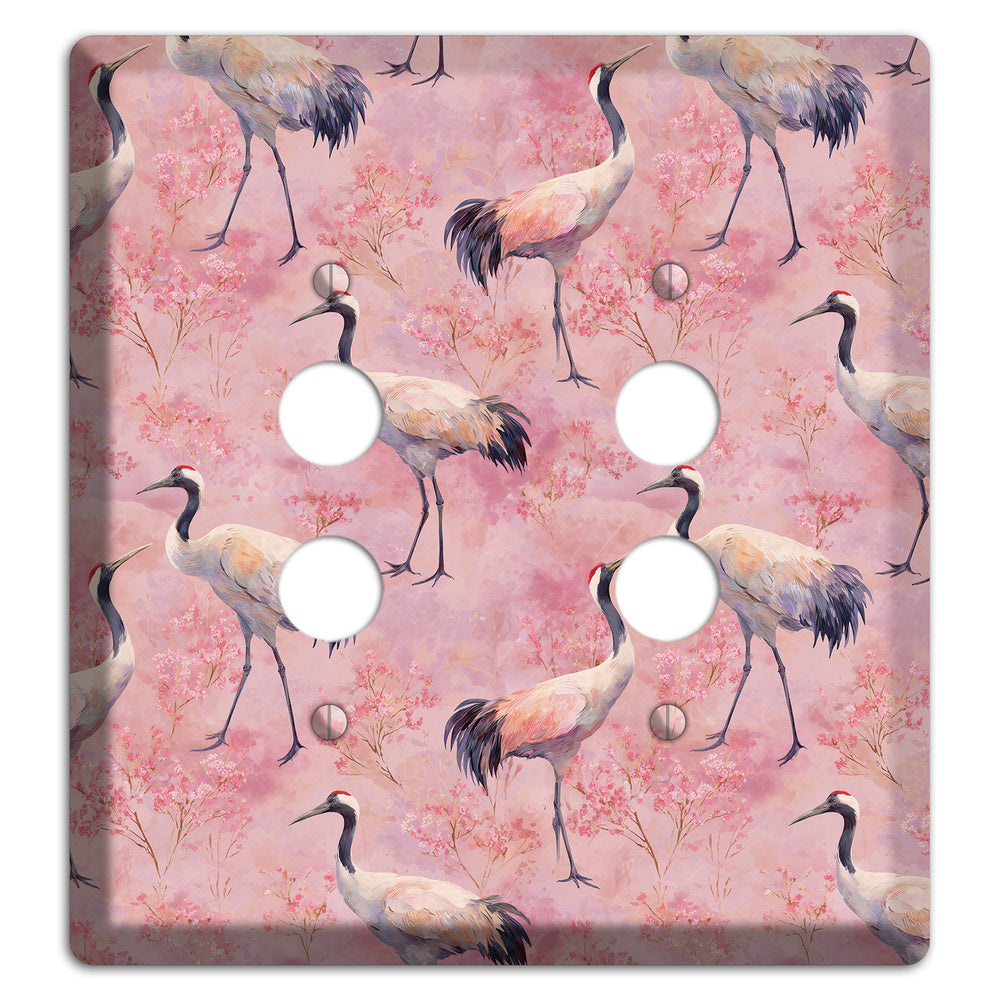 Blush Crane Reverie 2 Pushbutton Wallplate