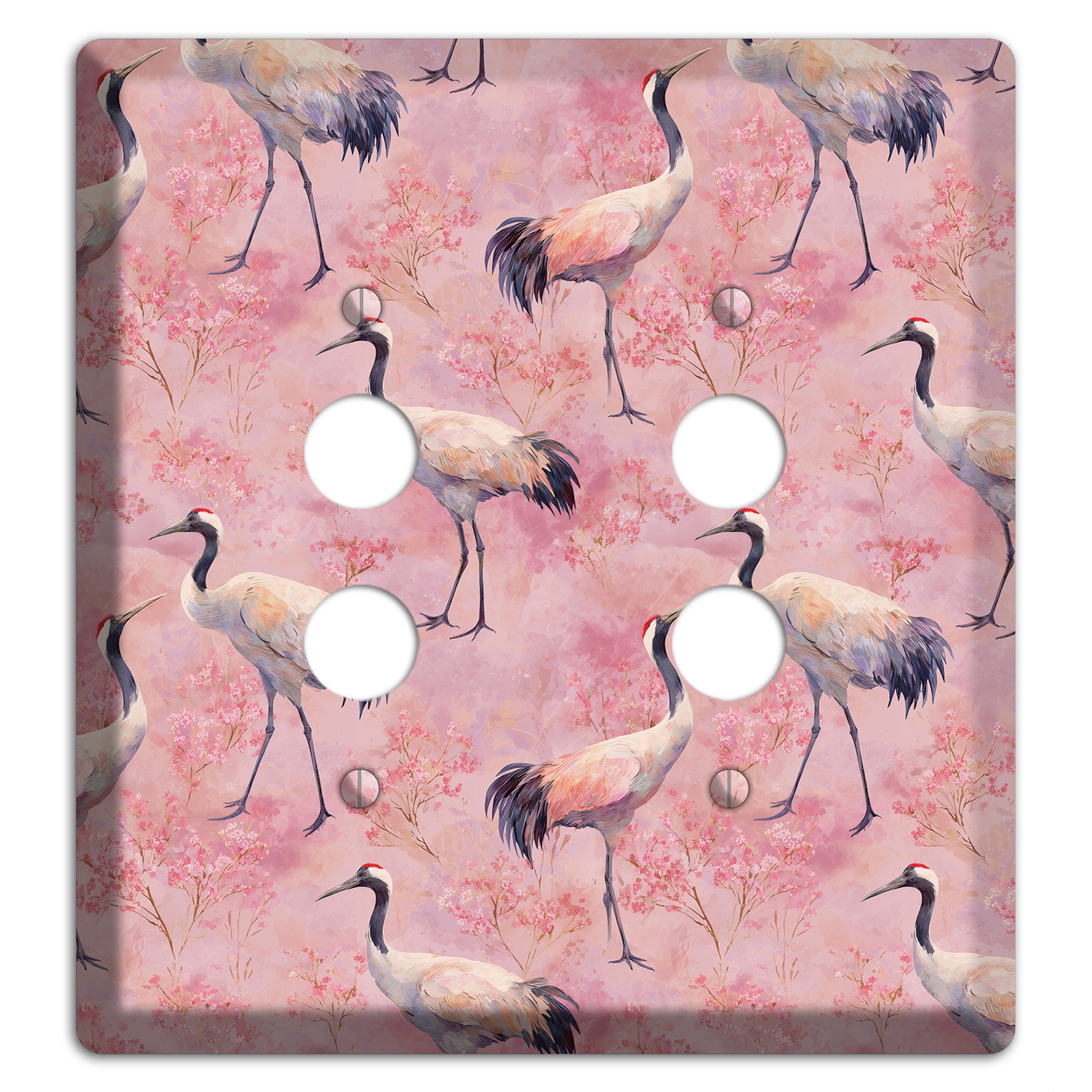 Blush Crane Reverie 2 Pushbutton Wallplate