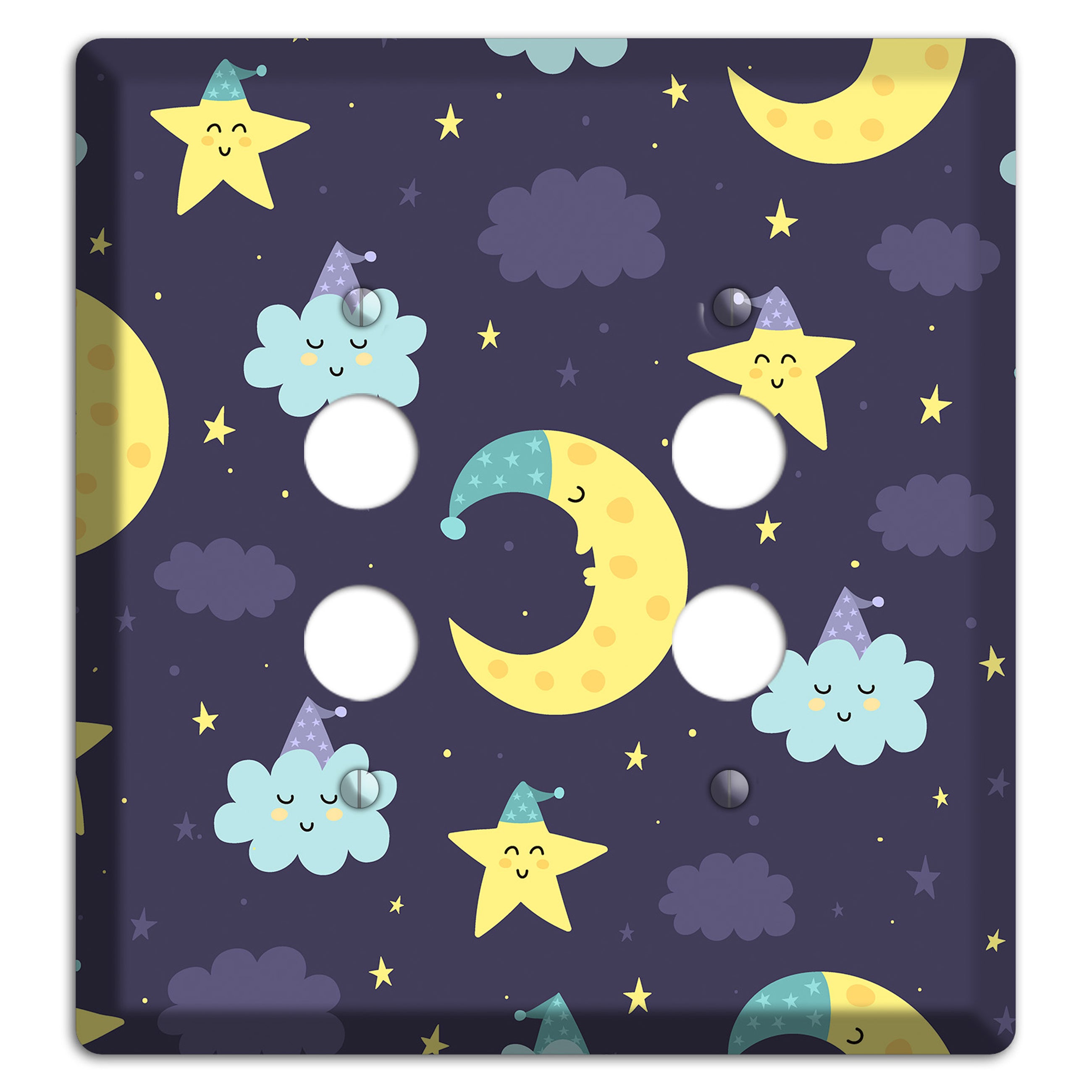 Moon & Star Wishes 2 Pushbutton Wallplate