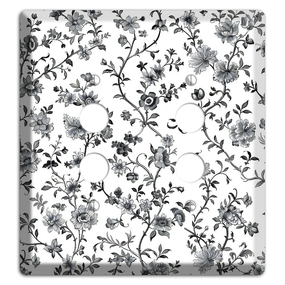 Ink & Ivory Thicket 2 Pushbutton Wallplate