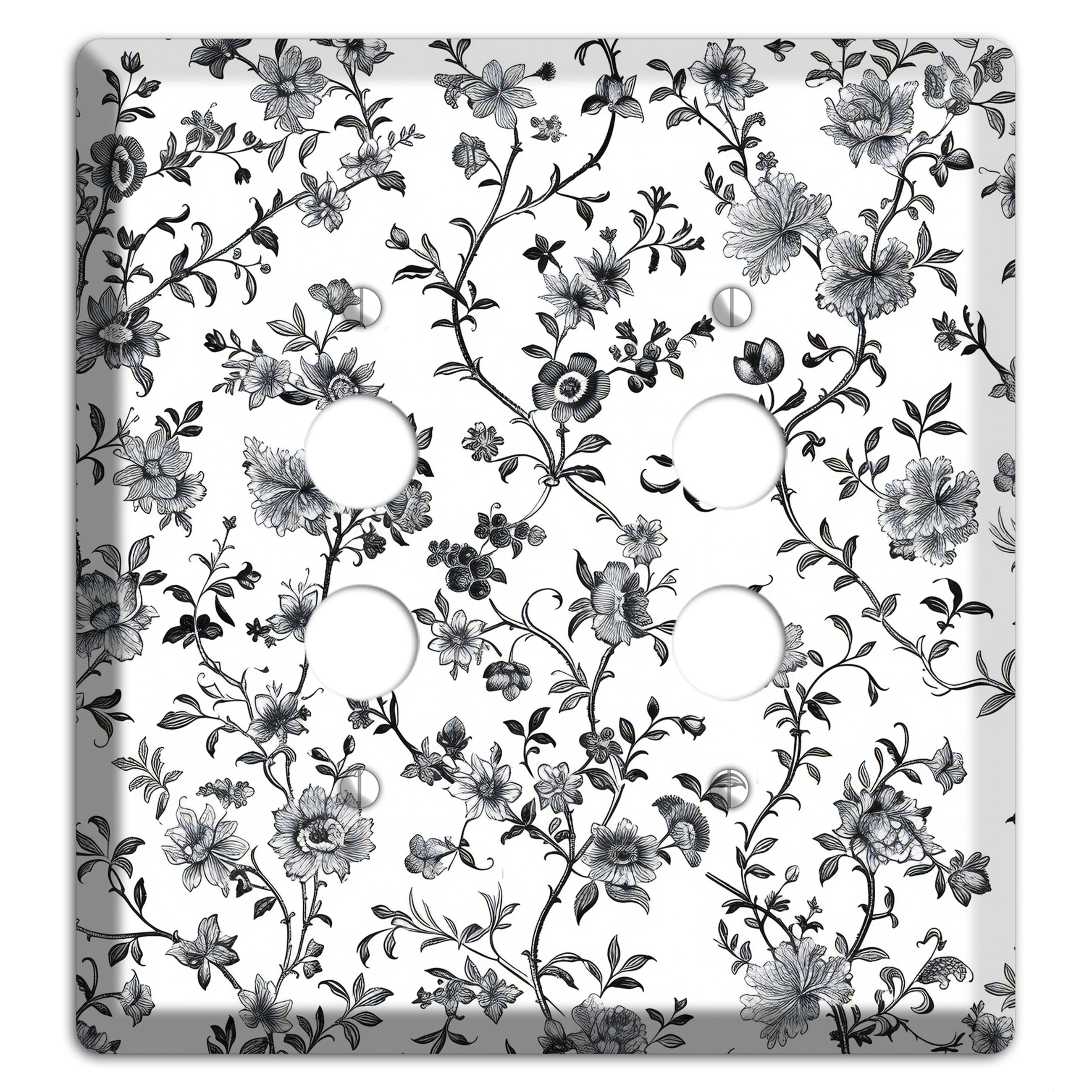 Ink & Ivory Thicket 2 Pushbutton Wallplate