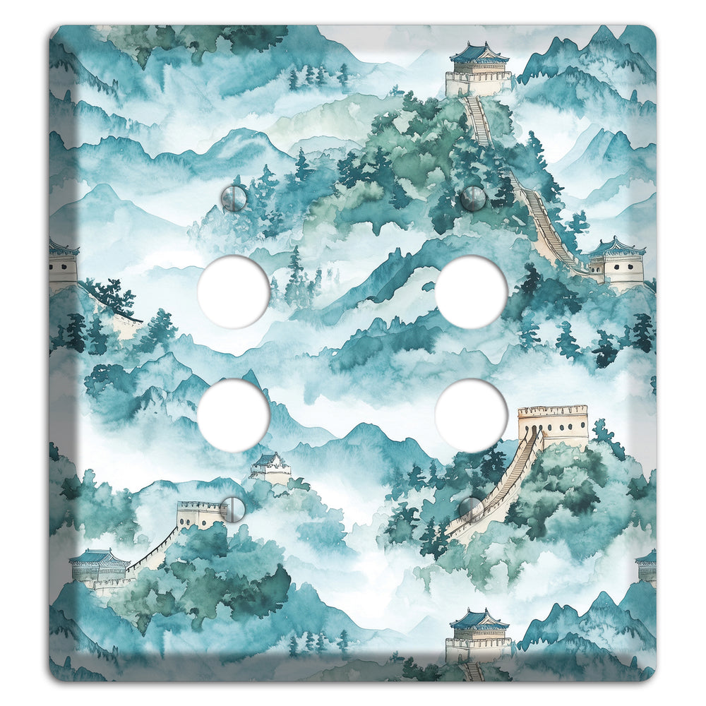 Watchtower in Mist 2 Pushbutton Wallplate