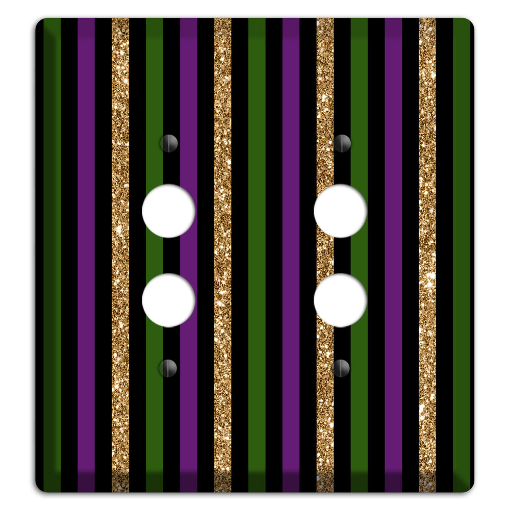 Carnival Stripes: Noir 2 Pushbutton Wallplate