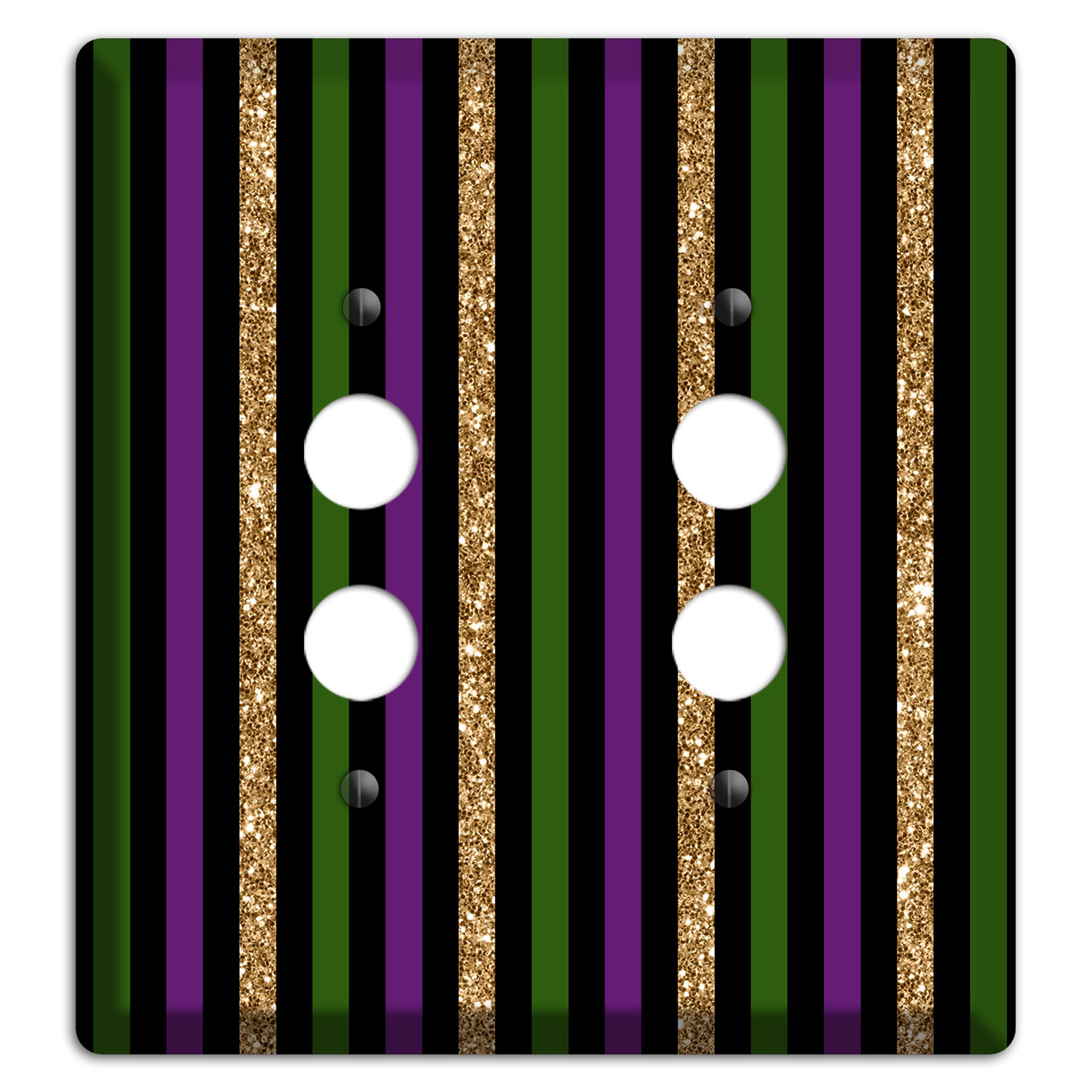 Carnival Stripes: Noir 2 Pushbutton Wallplate
