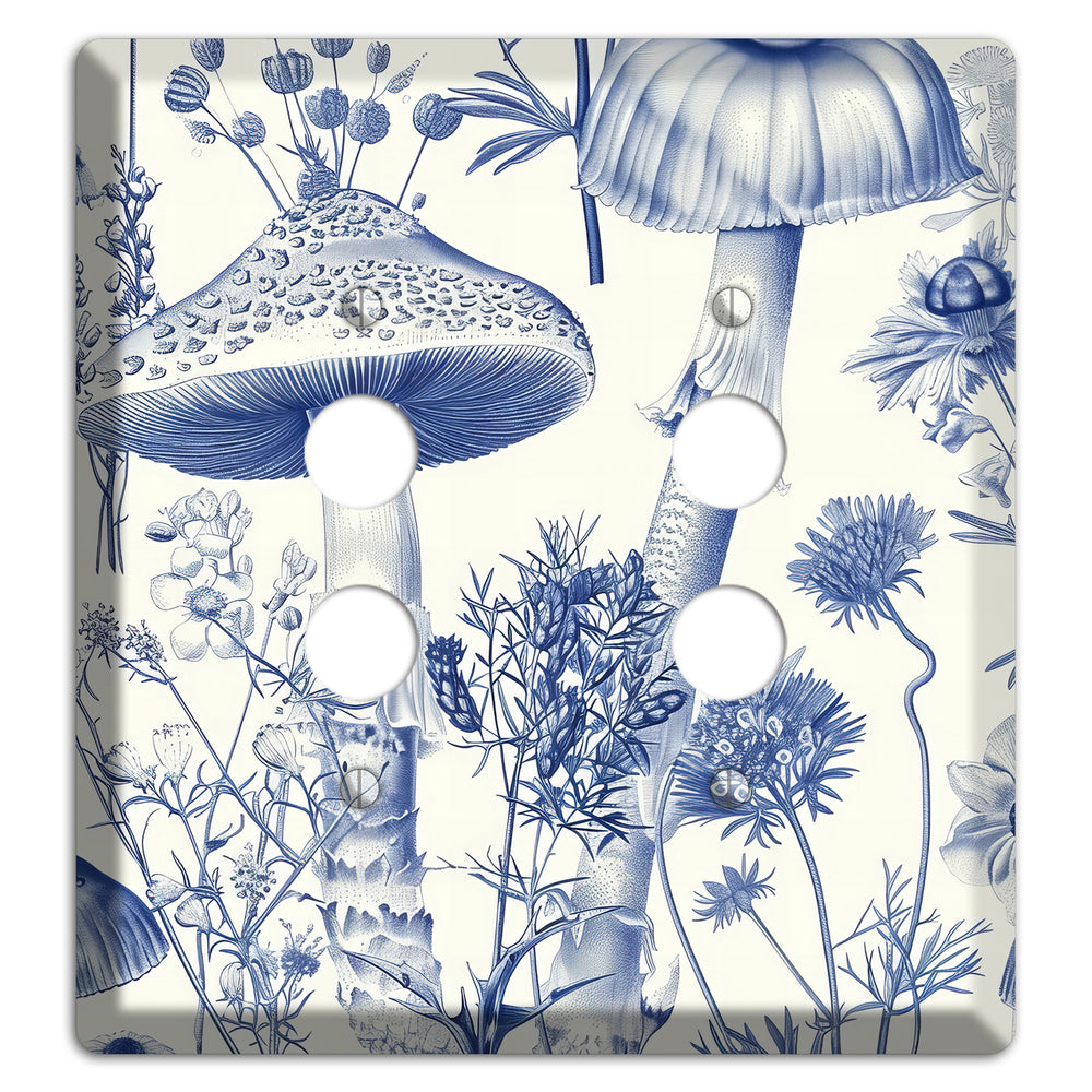 Cobalt Spore Garden 2 Pushbutton Wallplate