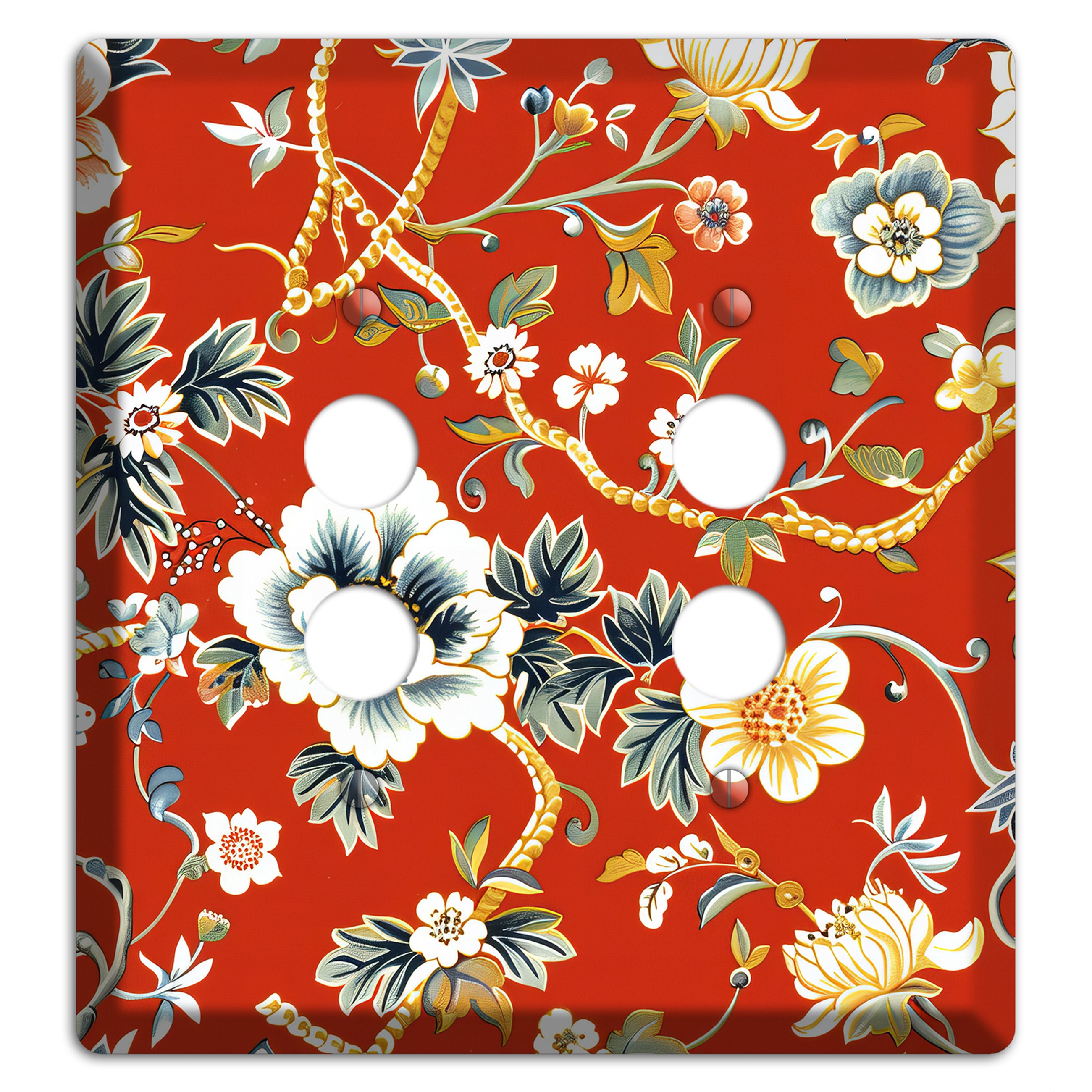 Crimson Garden Reverie 2 Pushbutton Wallplate