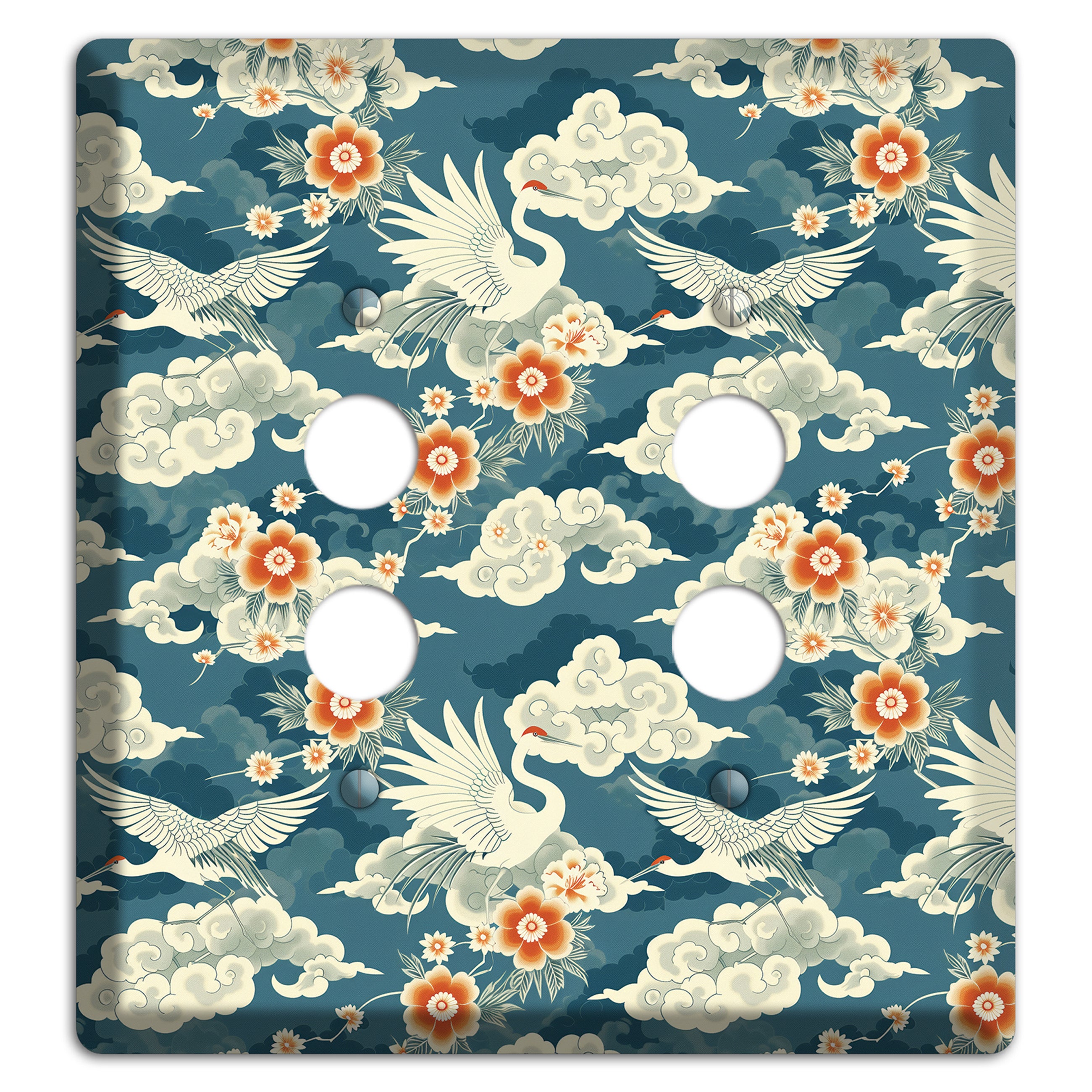 Teal Crane Ascendant 2 Pushbutton Wallplate