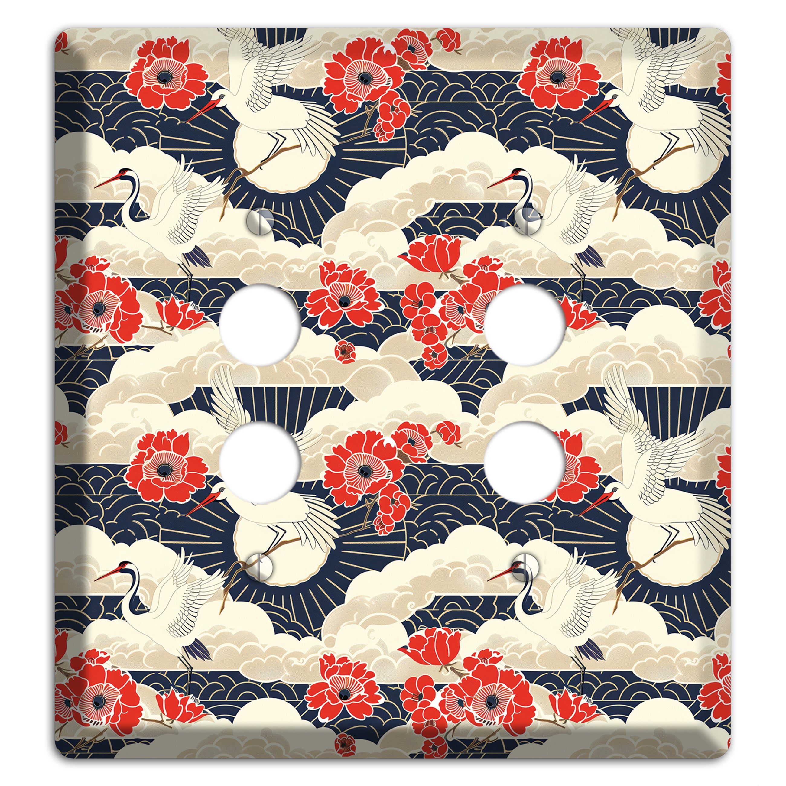 Crimson Peony Ascent 2 Pushbutton Wallplate