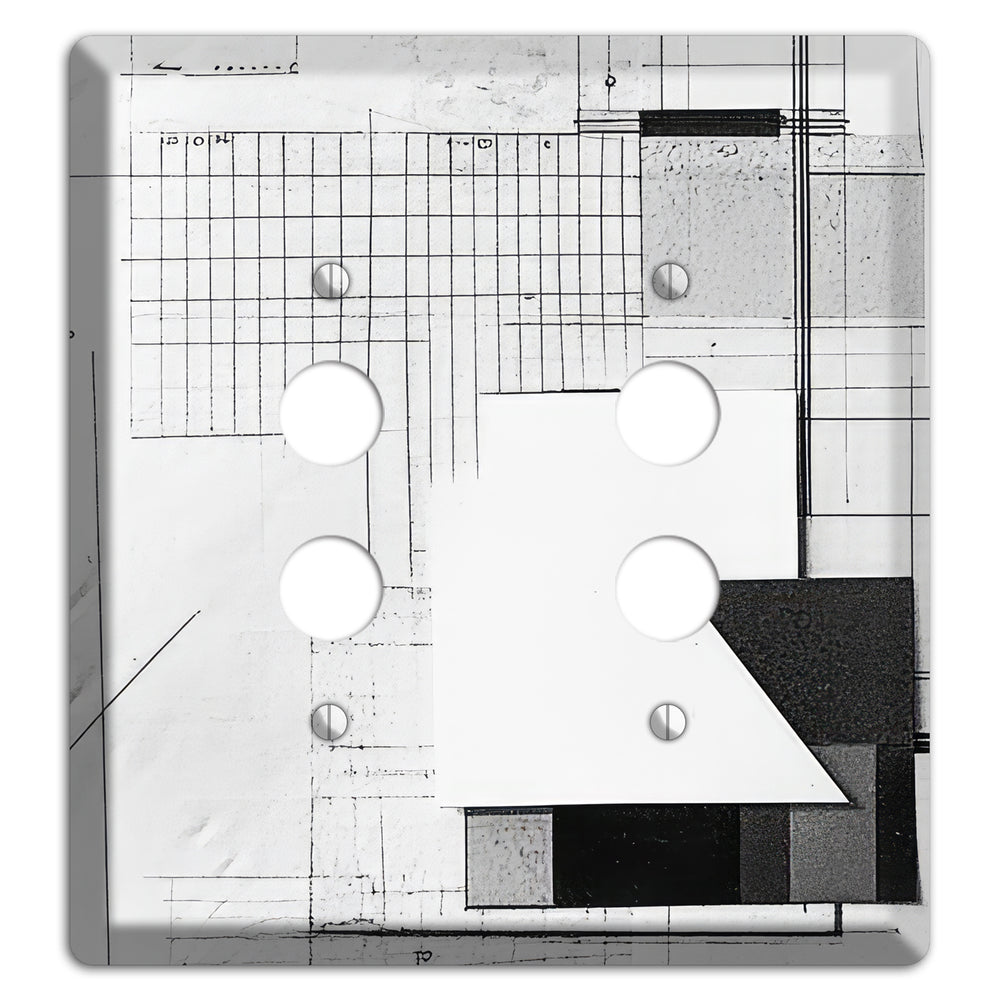 Blueprint Palimpsest 2 Pushbutton Wallplate