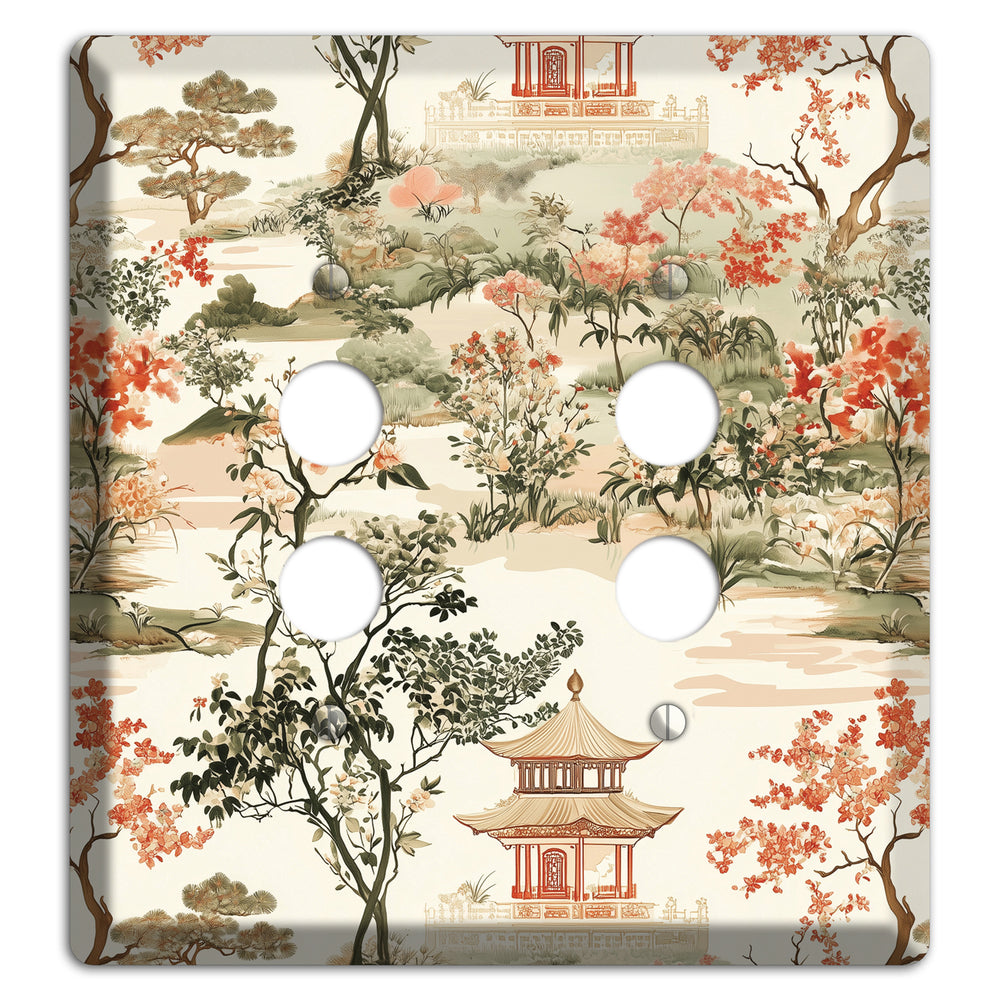 Pavilion & Petal 2 Pushbutton Wallplate