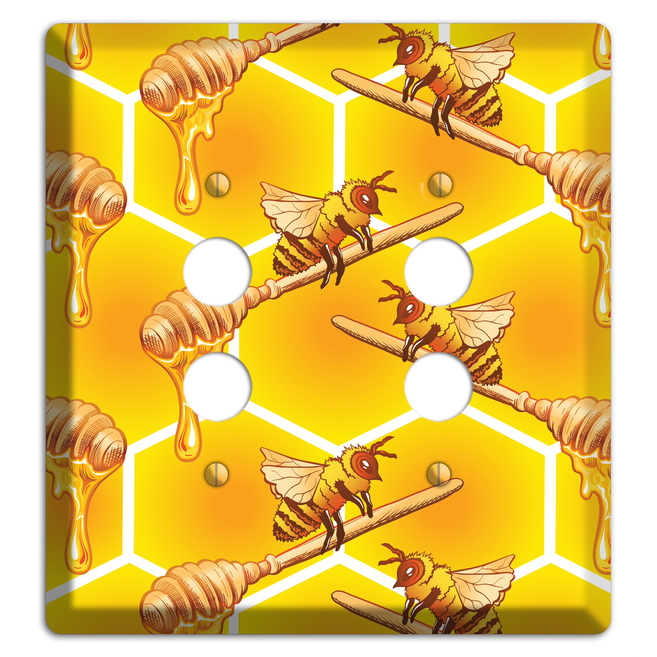 Golden Hive Ritual 2 Pushbutton Wallplate